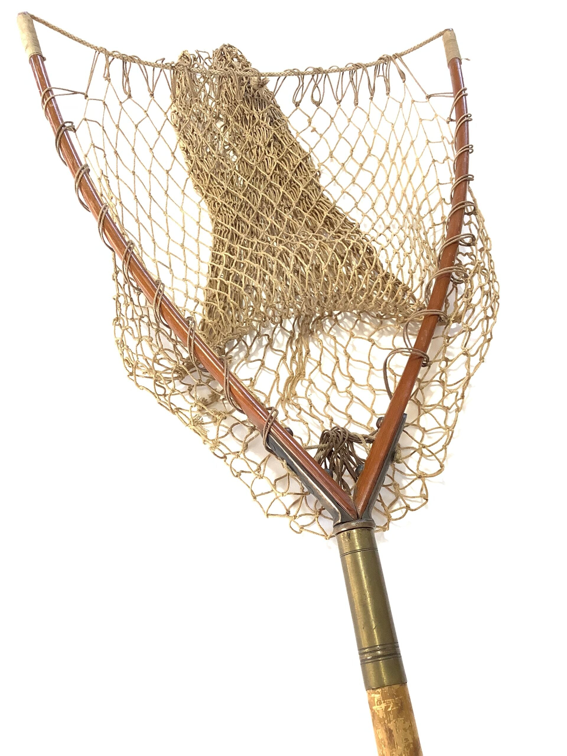Antique early Hardy Bros small trout landing net