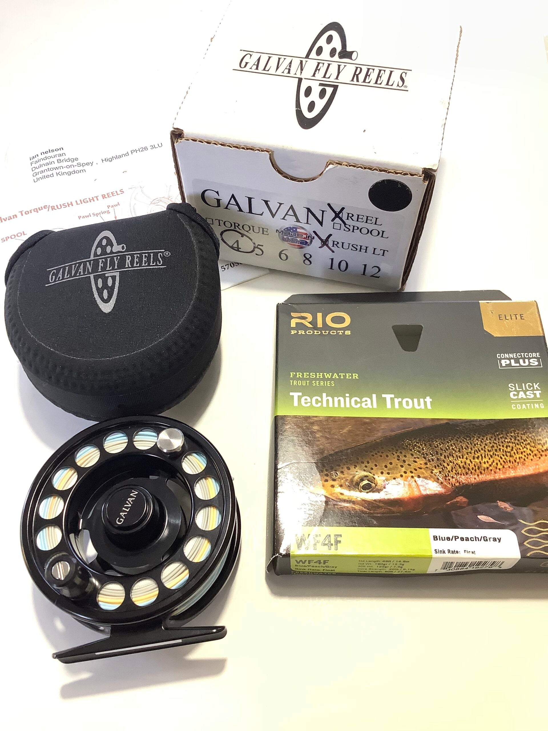 GALVAN #4 RUSH FLY REEL WITH NEW RIO ELITE FLY LINE