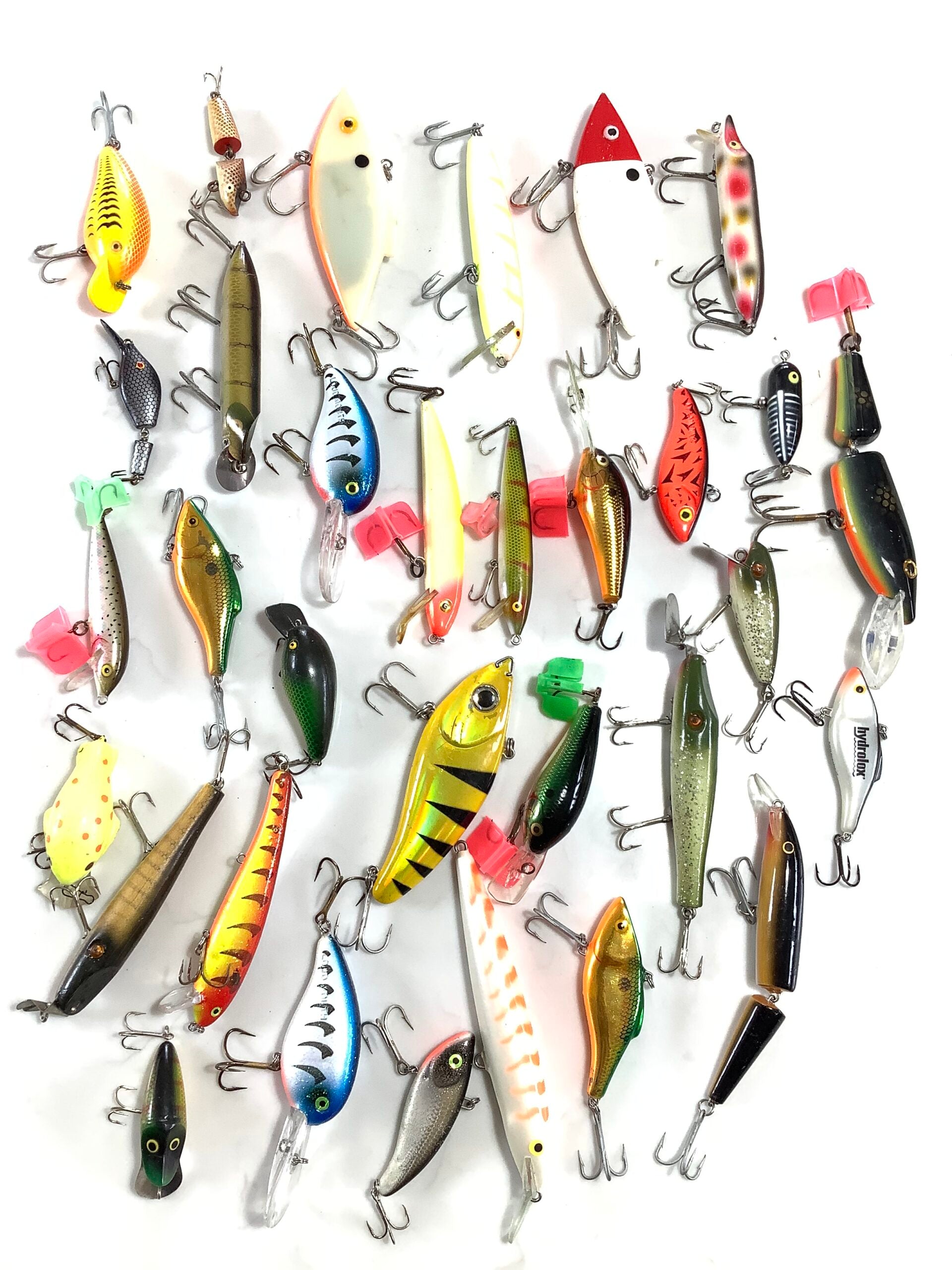 Job lot over 30 X Best Rattlin Rapalas, Abu, Manns, SPRO, HEDDON, Shak – Antique & Vintage Fishing Tackle