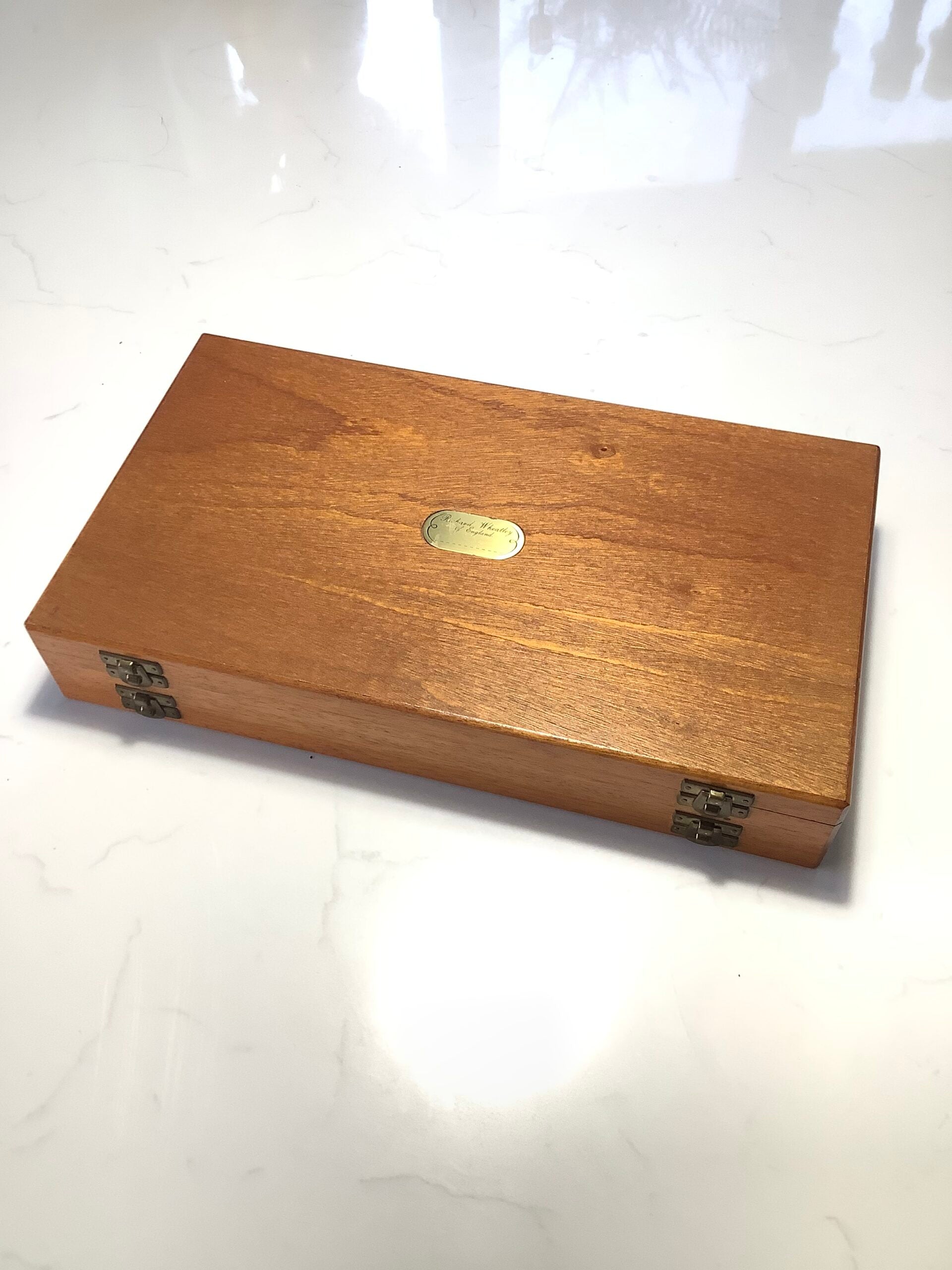 Richard Wheatley Double compartment Wooden Fly Box Largest size