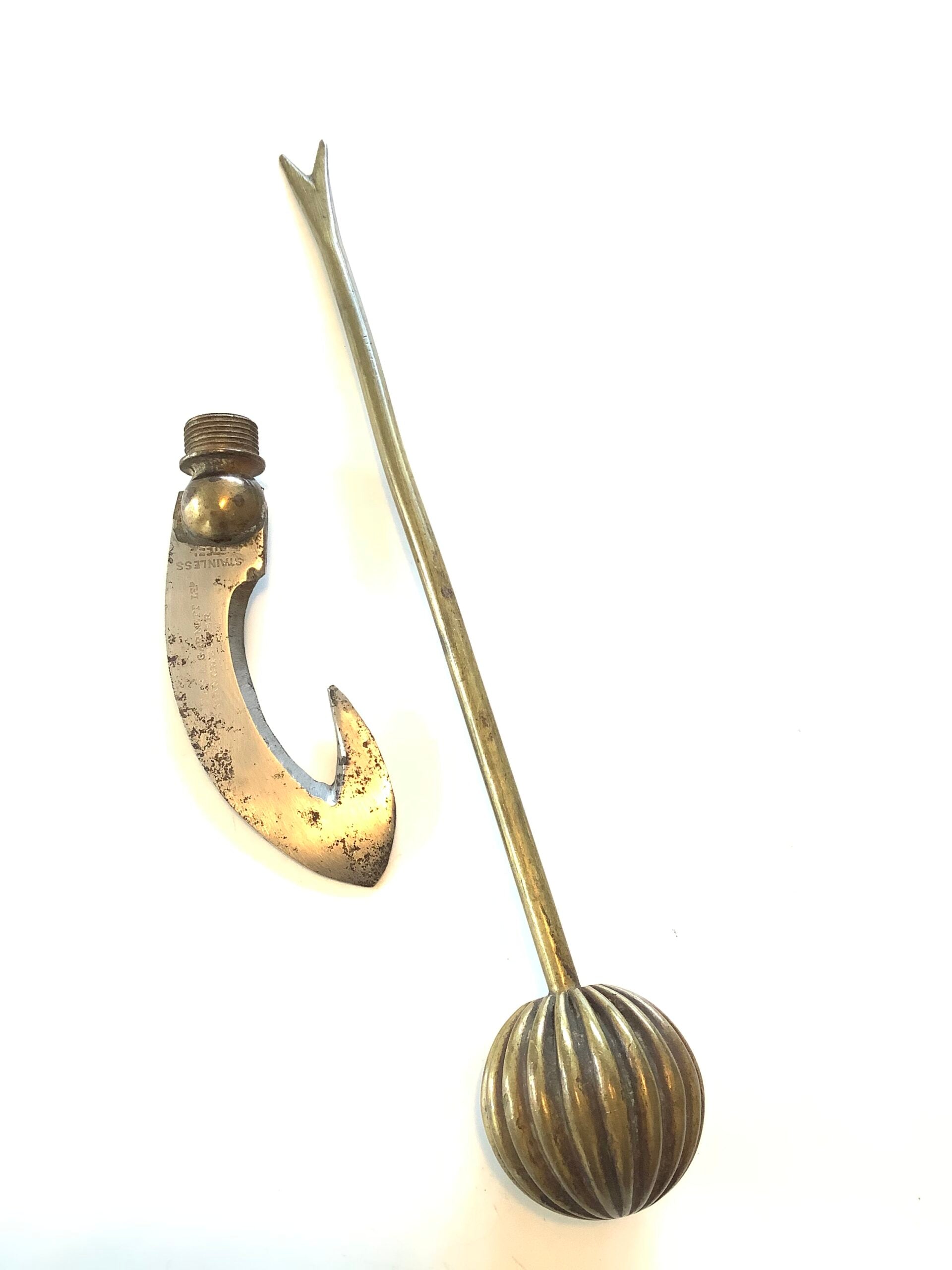 Antique 1910 Farlows Brass combination priest and disgorger with Twig Cutter.