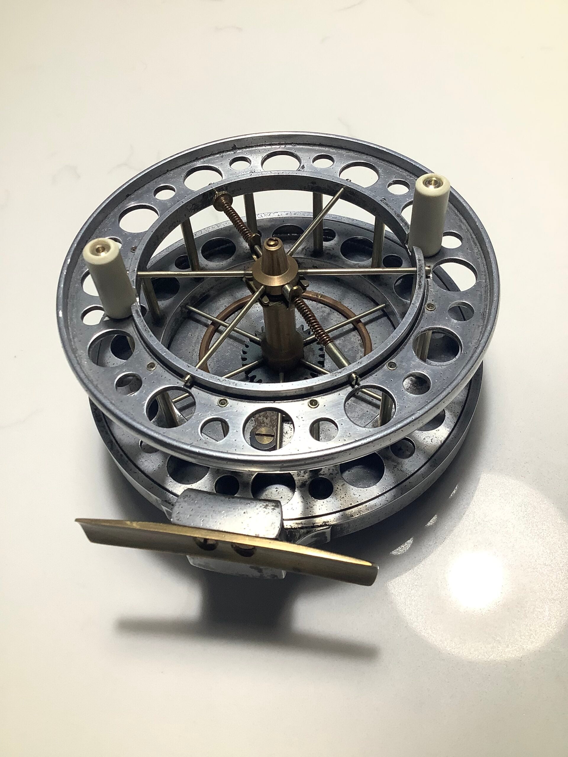Rare PROTOTYPE Traditional Hand Built 4 1/2” Double Ventilated Centrepin