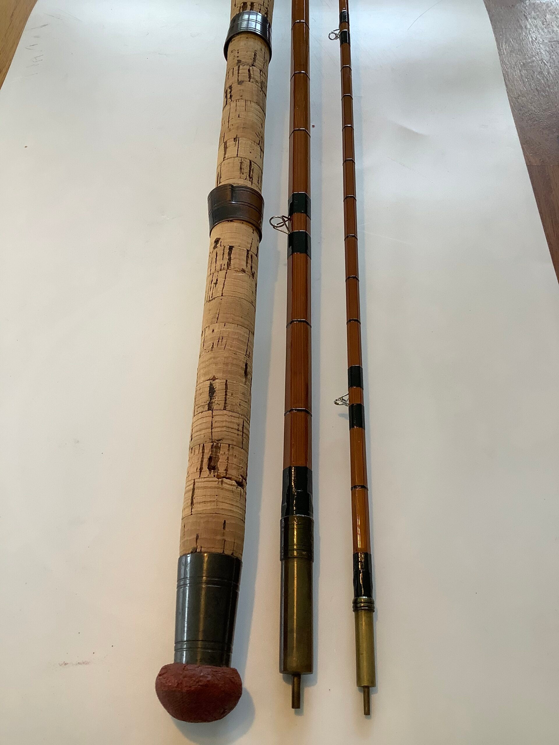 A very Rare B.James early 12ft three piece rod