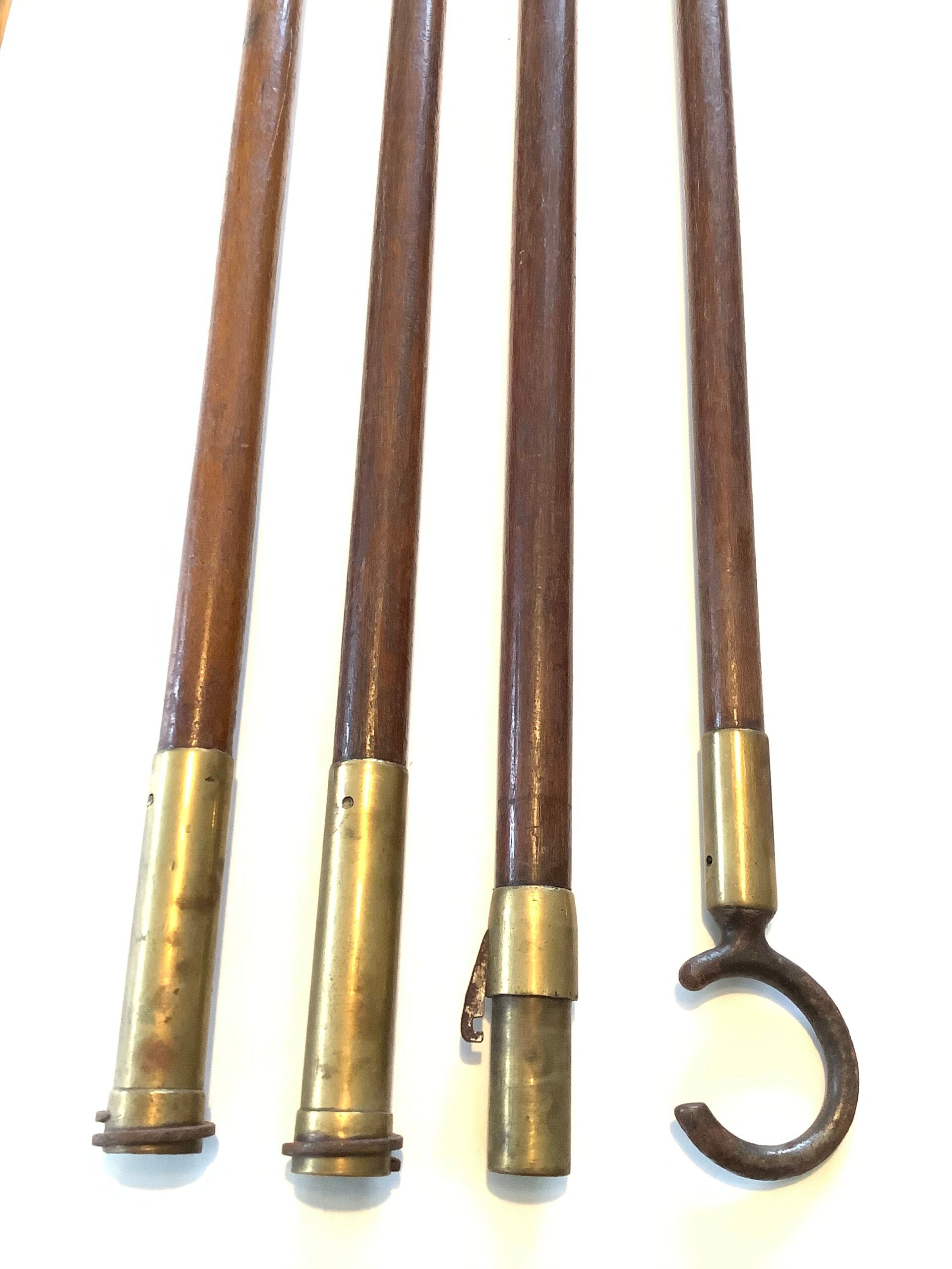 Antique Walker Bampton Hardwood four piece boat hook