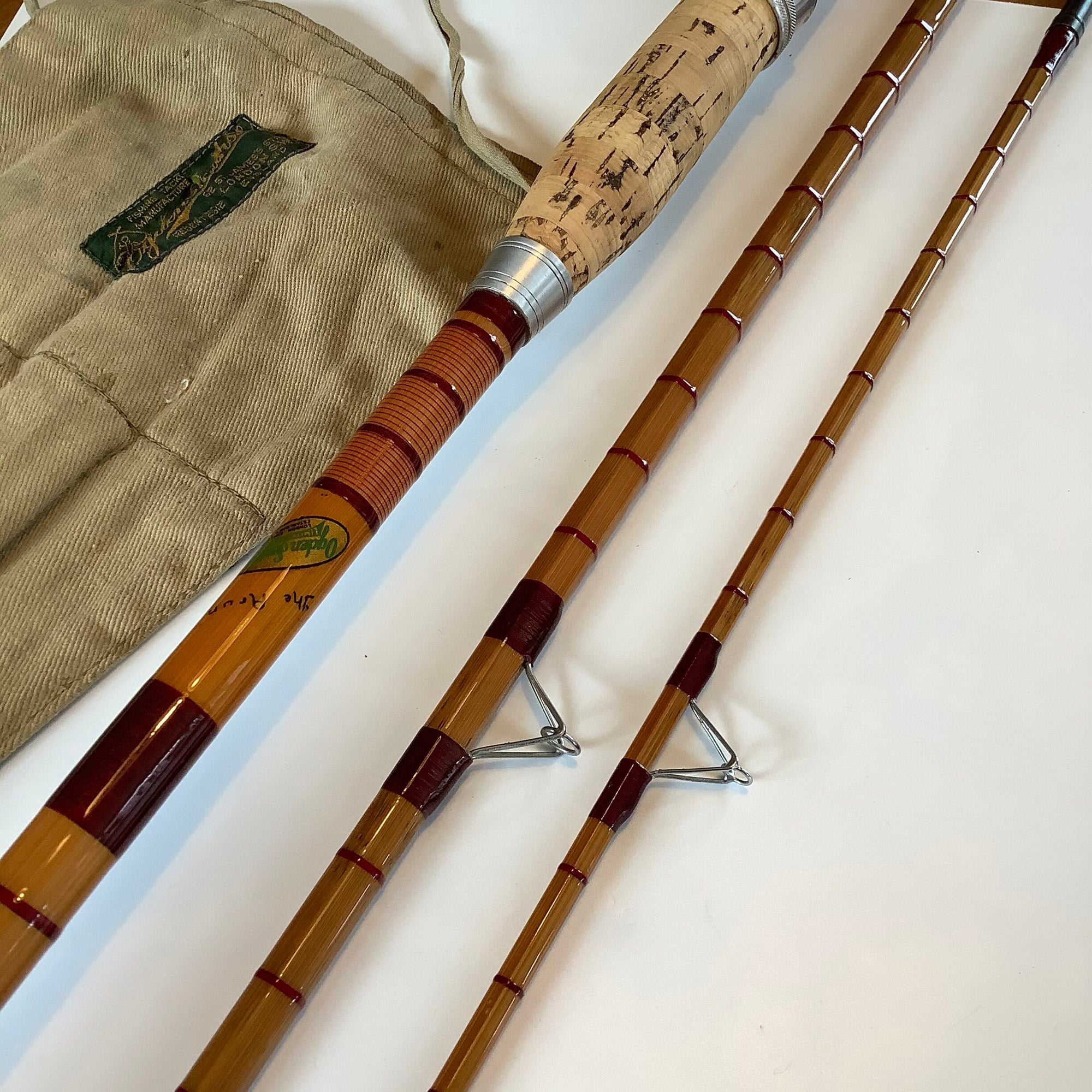 A Scarce Ogden Smiths “The Arun” whole cane built cane top and middle sections