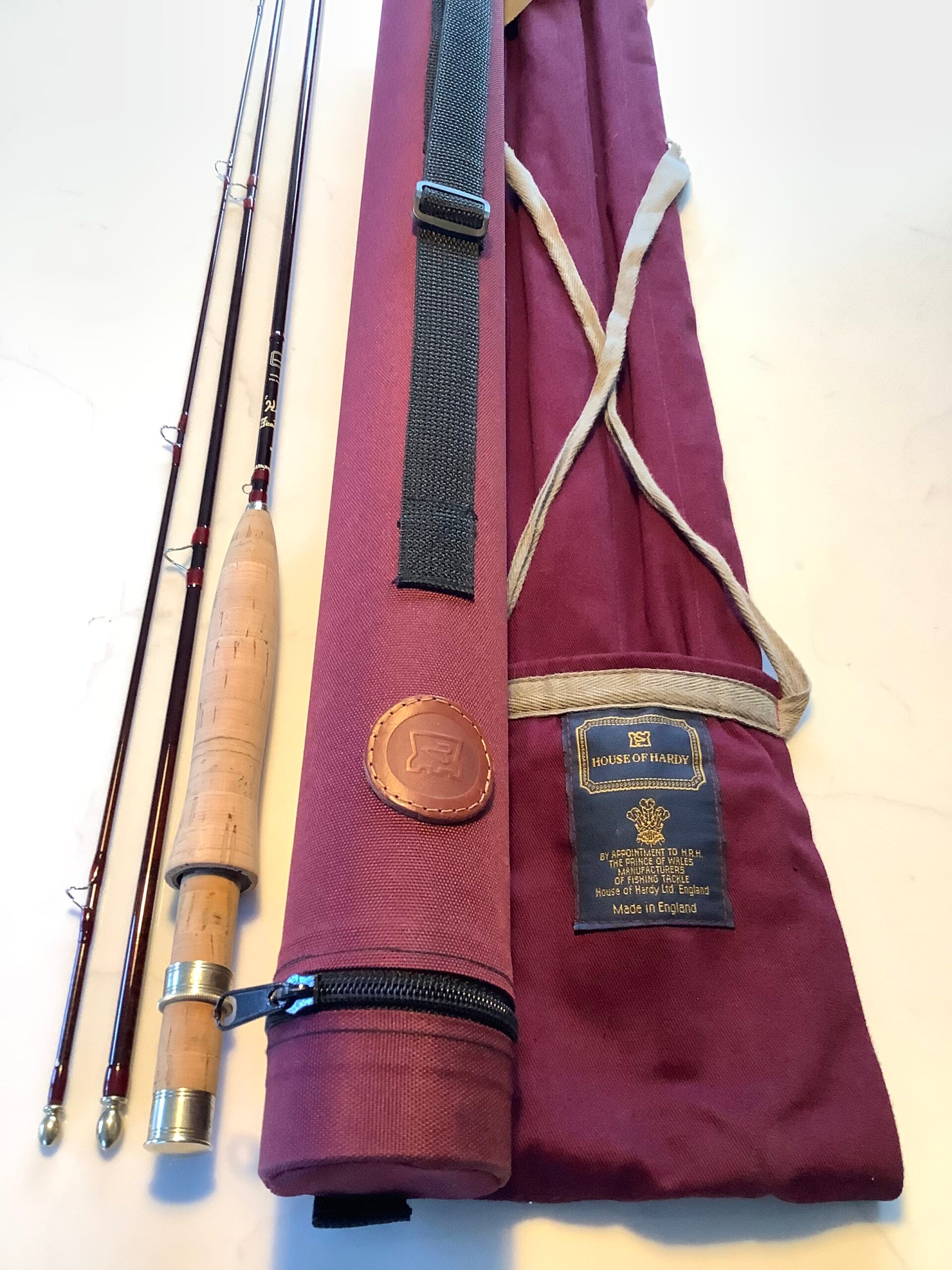 Scarce Hardy Bros “ FEATHERLITE” 8ft three piece Fly Rod