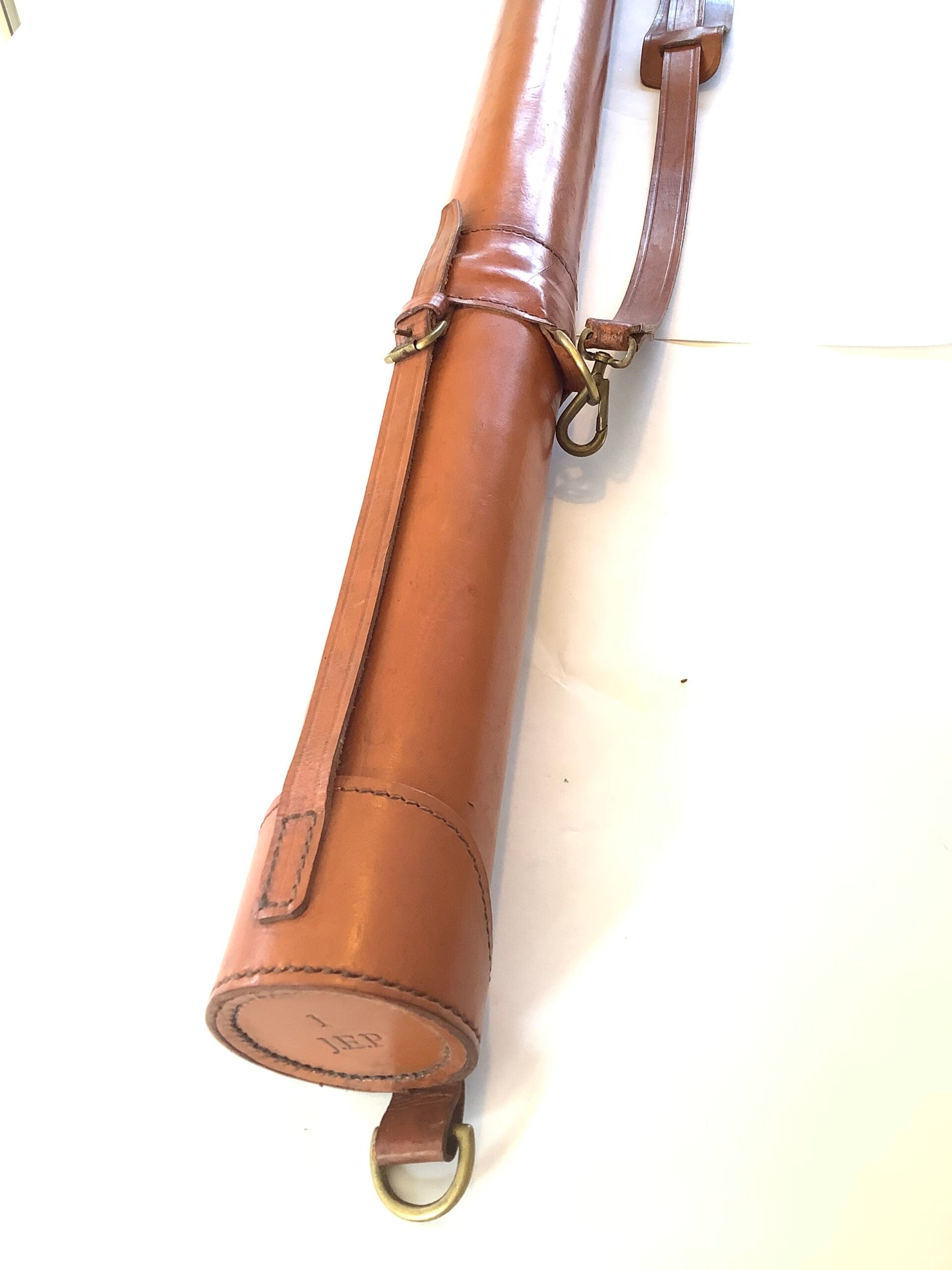 A BRETT PARSONS High Quality Hand Made full length Bridal Leather Rod Carrier