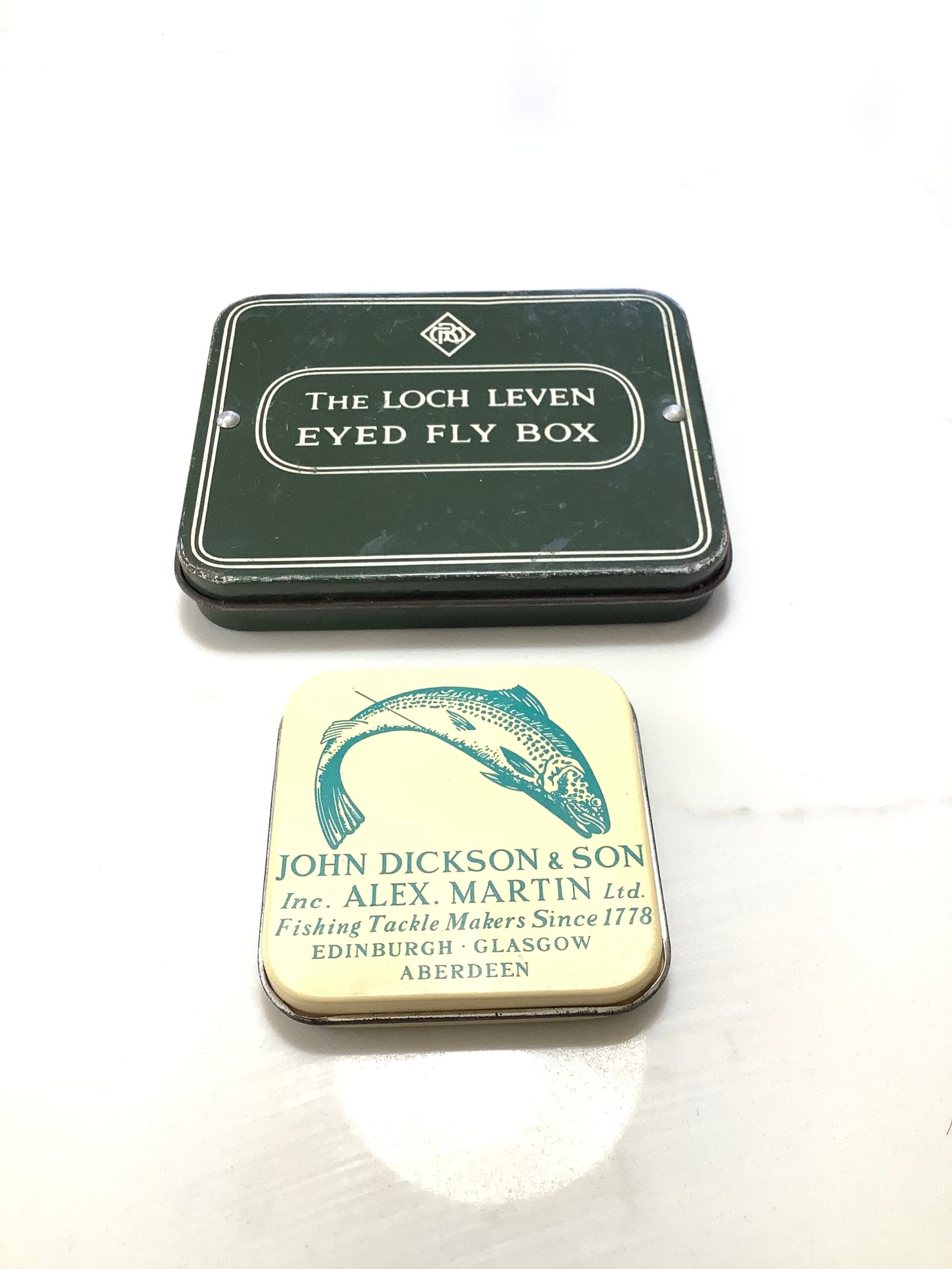 Richard Wheatley LOCH LEVEN J. Dickson , Alex Martin Fly Boxes with a Good selection of Trout Flies
