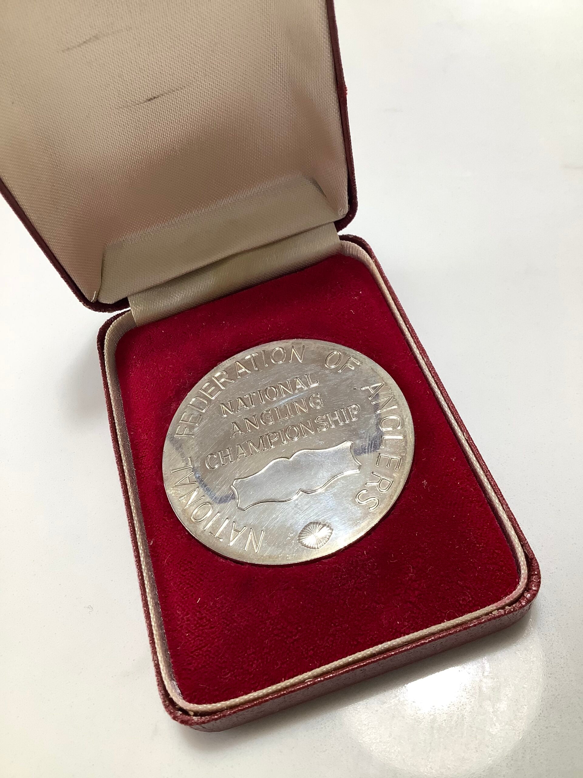Vintage NATIONAL FEDERATION OF ANGLING NATIONAL ANGLING CHAMPIONSHIP Silver Medal
