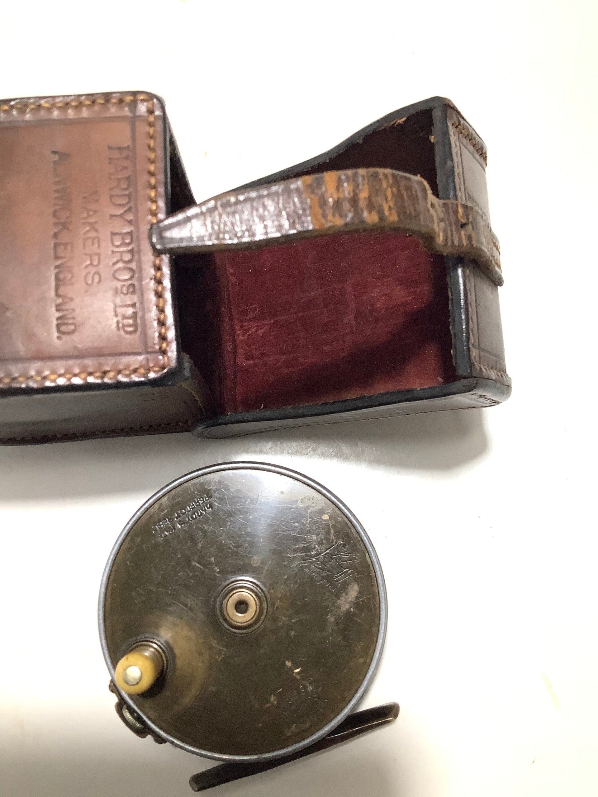 Very Rare Antique HARDY BROS Brass Faced Perfect Narrow Drum Fly Reel