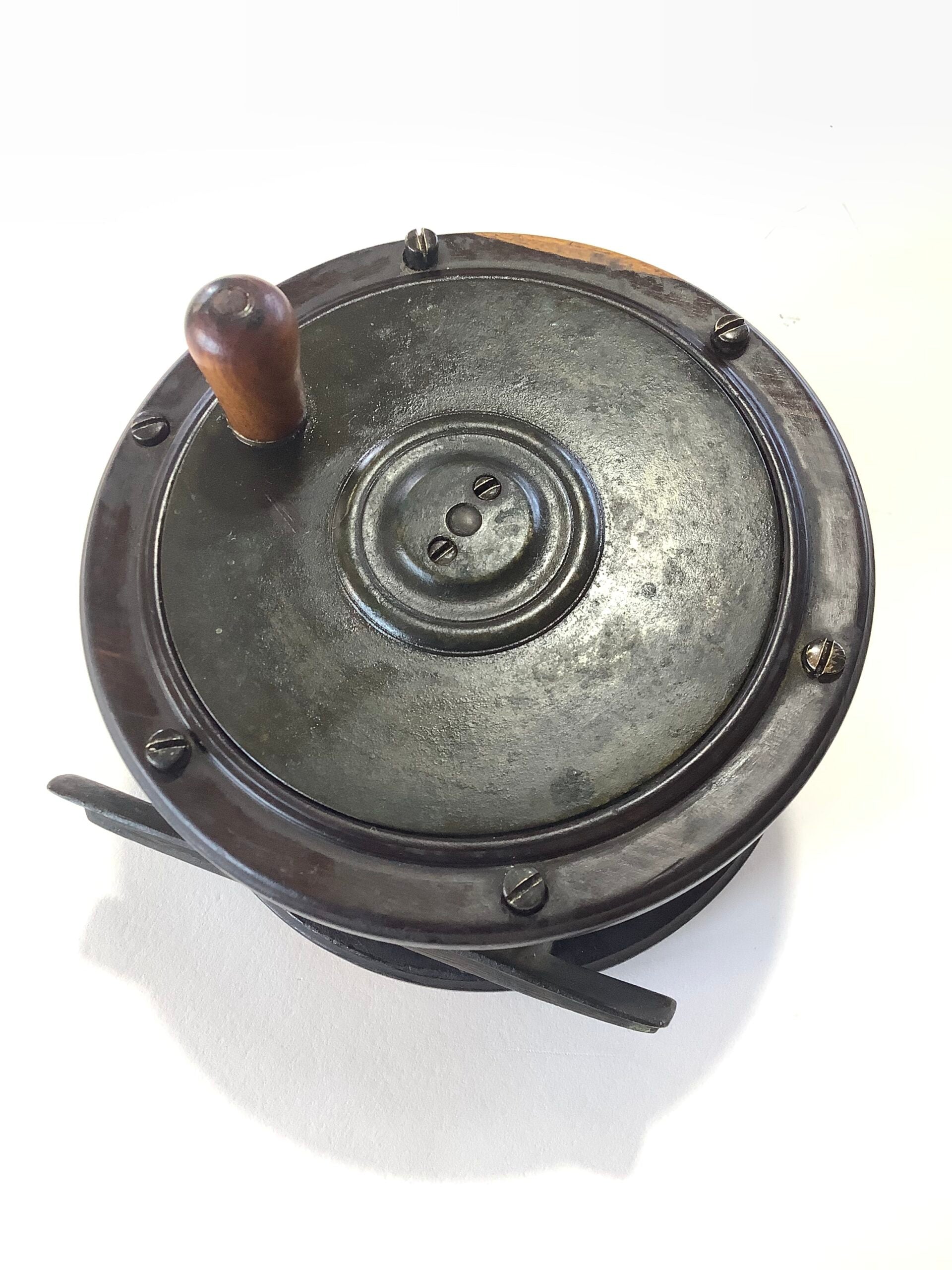 Antique Perth Salmon Fly Reel 4 1/2” Wide Drum