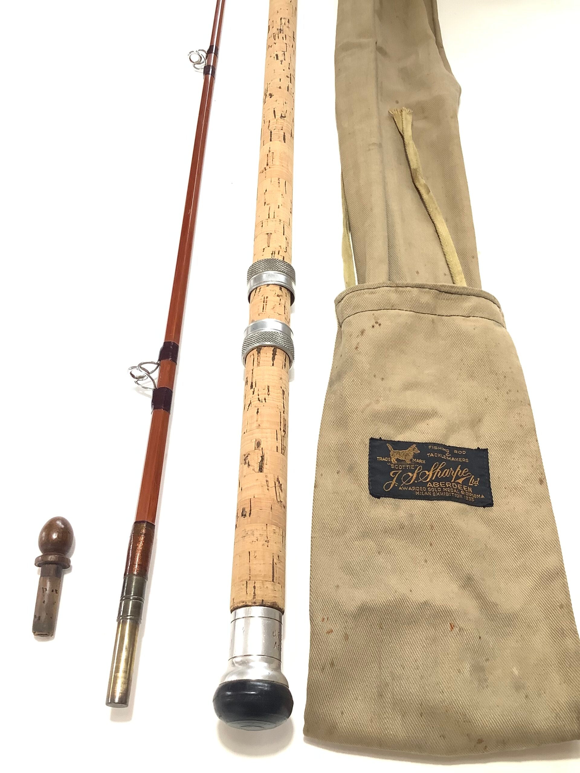 SHARPES OF ABERDEEN 9ft Spinning Rod Built Cane Rod/ Carp Stalker