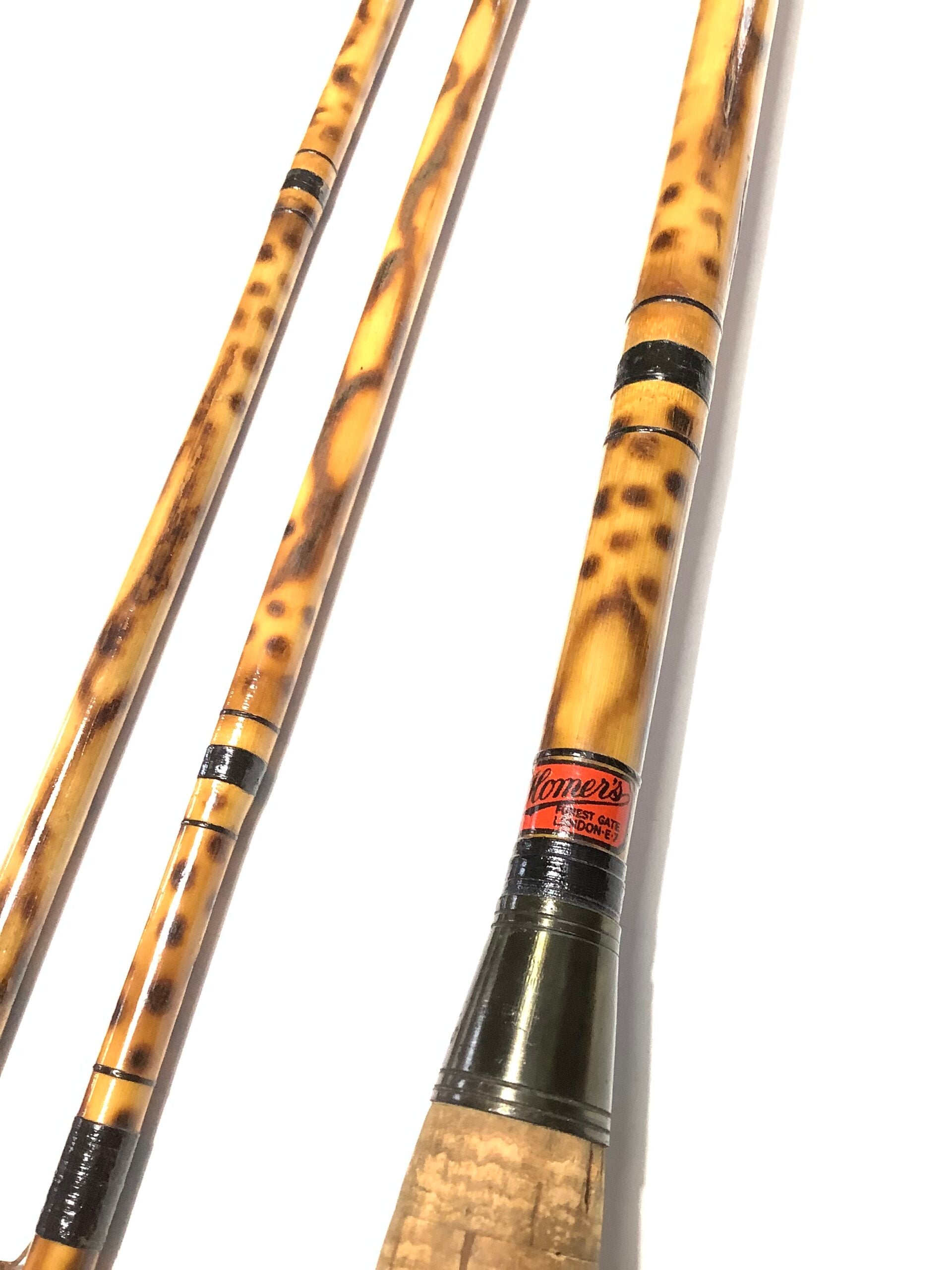 Rare HOMERS OF LONDON cane Float Rod with TWO TIPS.