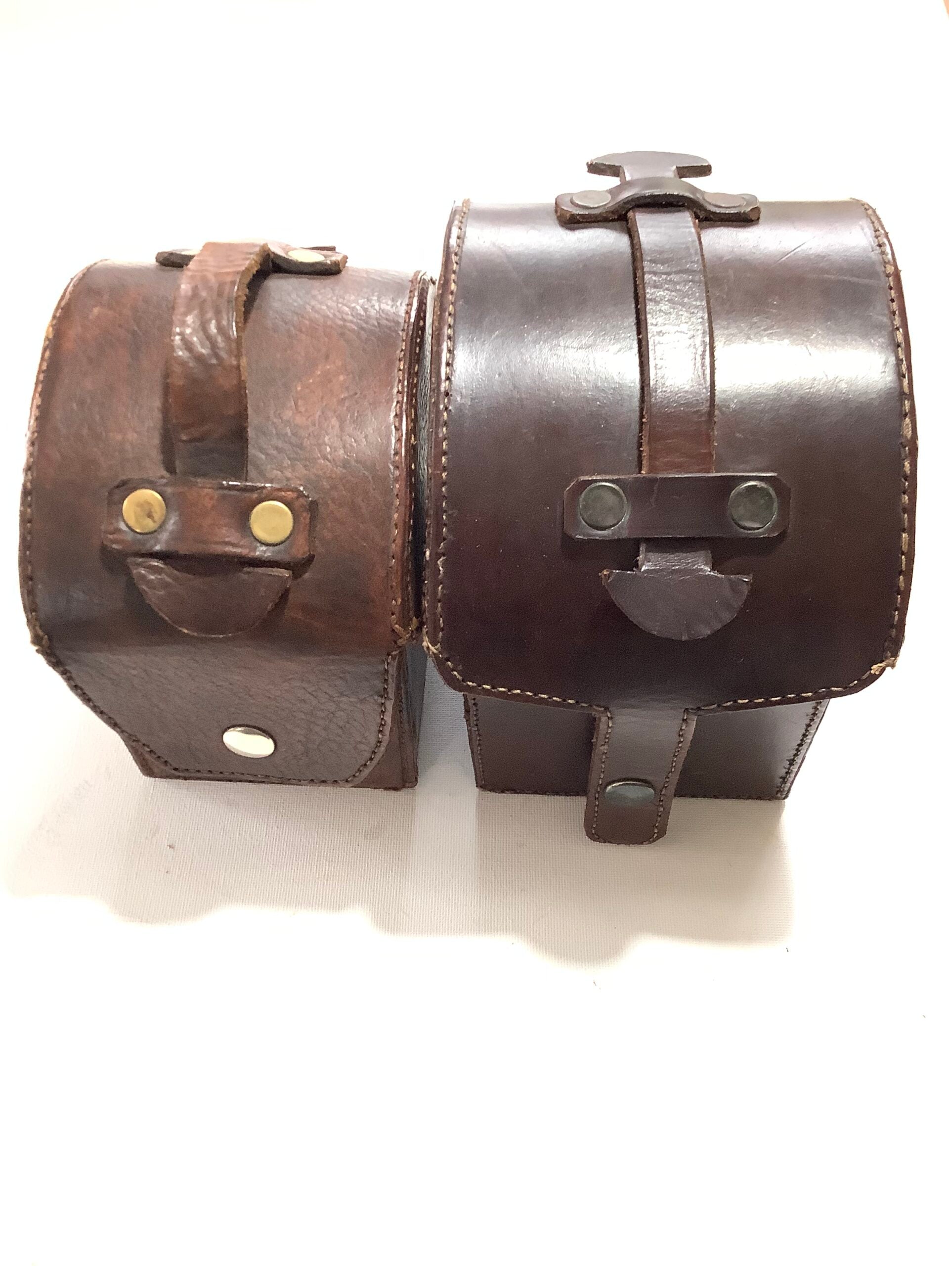 Vintage Block Leather Reel Cases