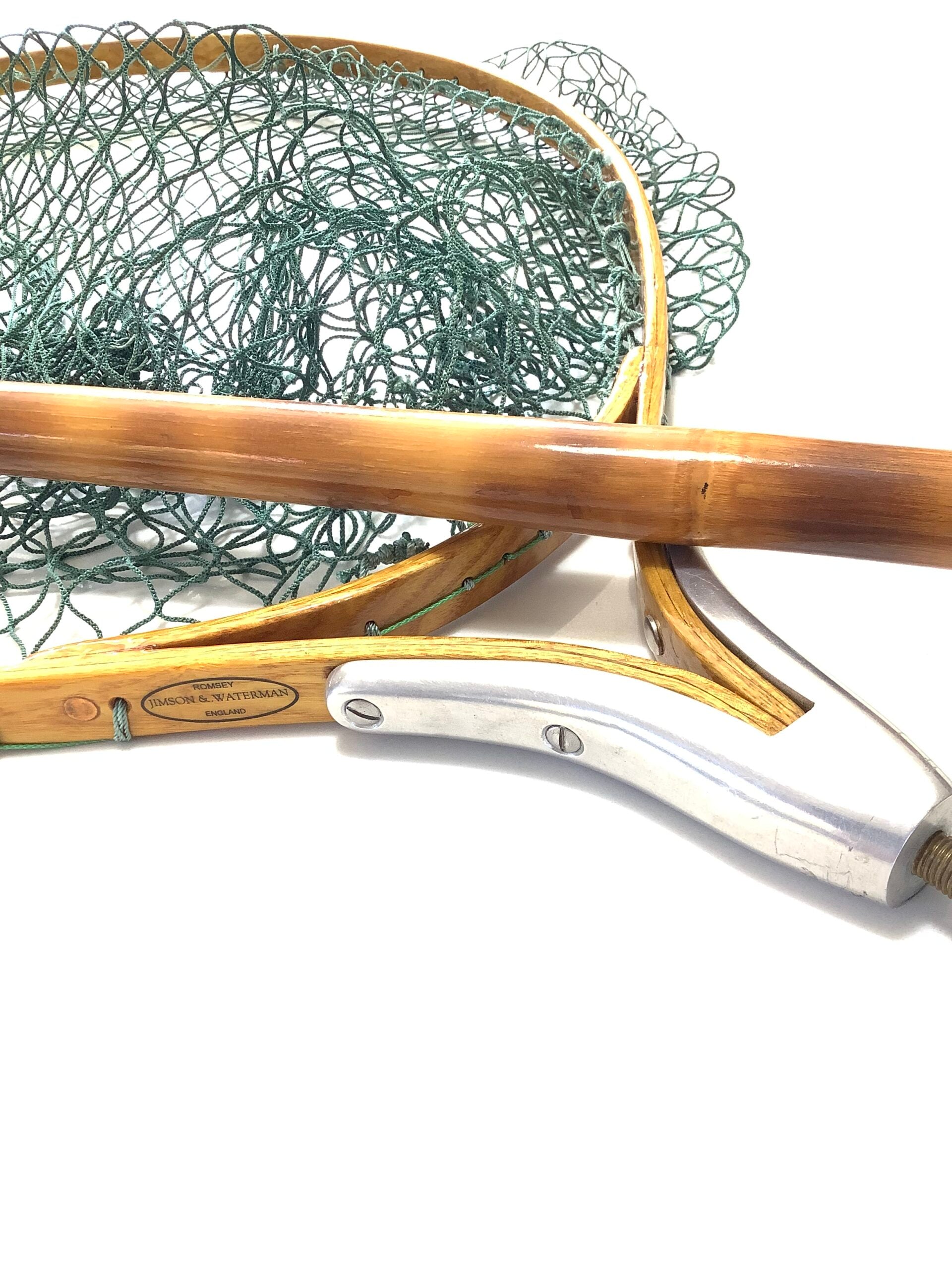 antique fishing net Rare JIMSON WATERMAN of Romsey Large Traditional Landing Net – Antique & Vintage Fishing Tackle