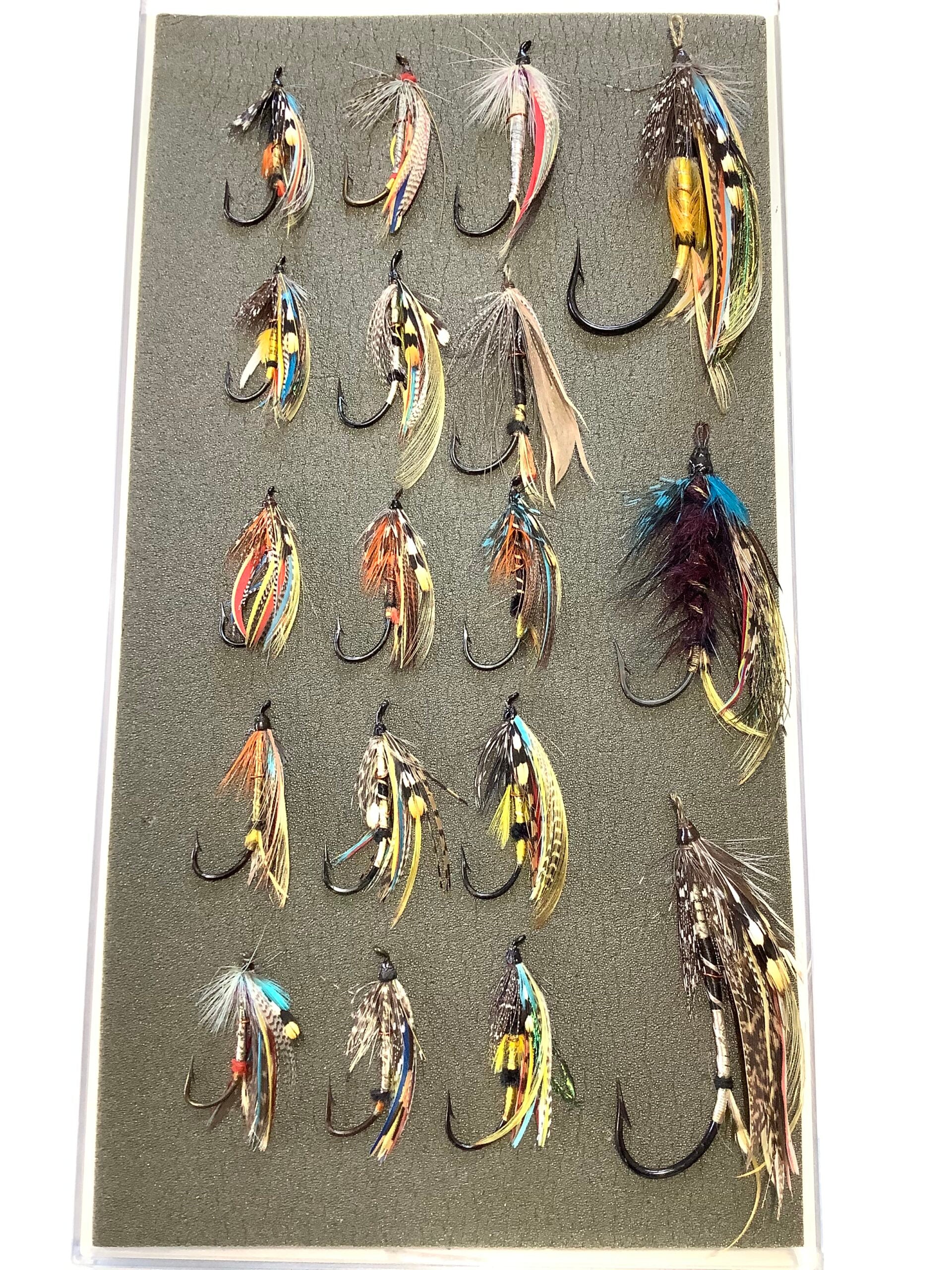 Display Set of Antique Fully Dressed Salmon Flies