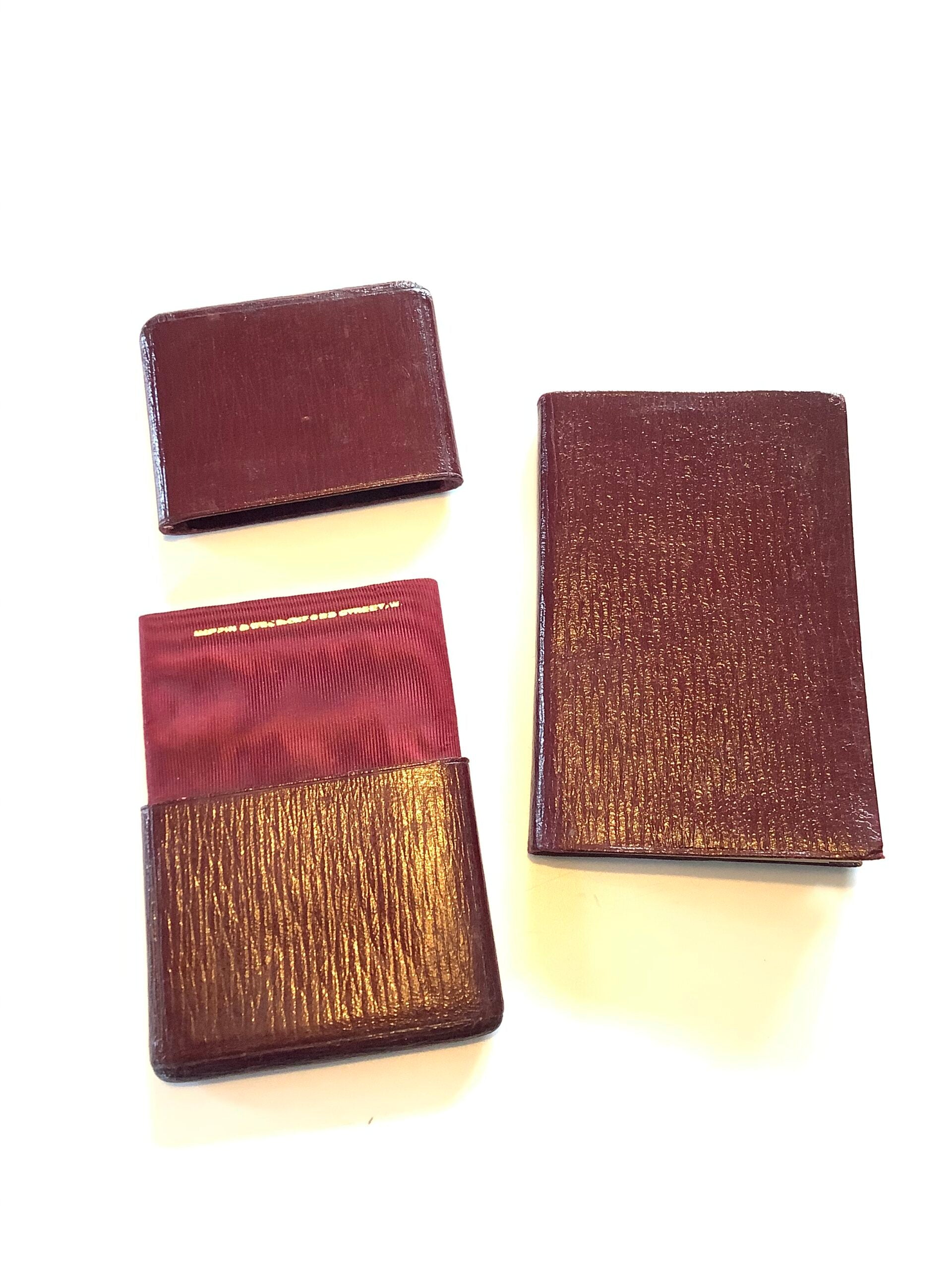 Antique Leather Mappin Webb Card holder and address book