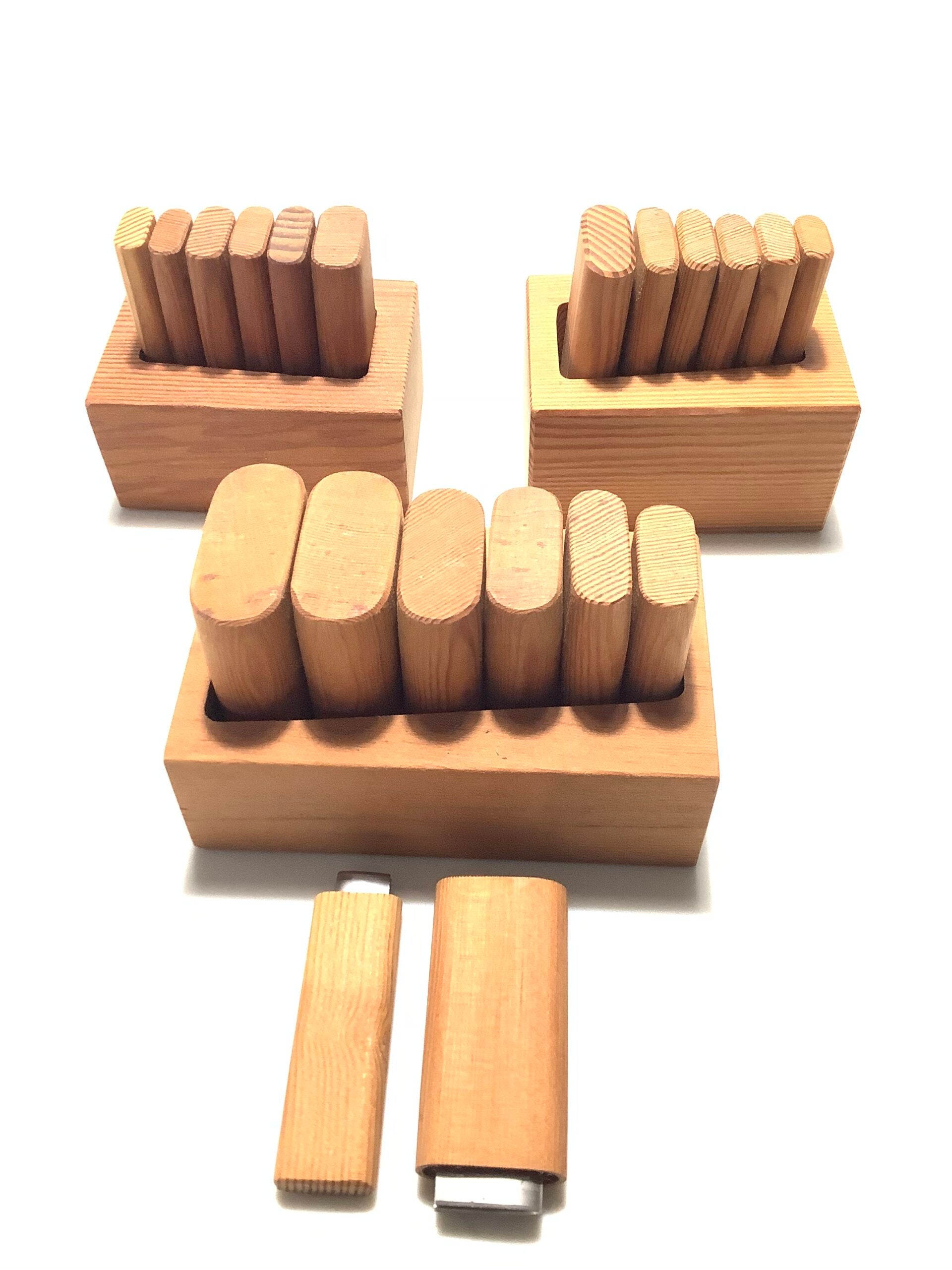 Fly tyers Wing cutting sets, all sizes with Wood block holders.