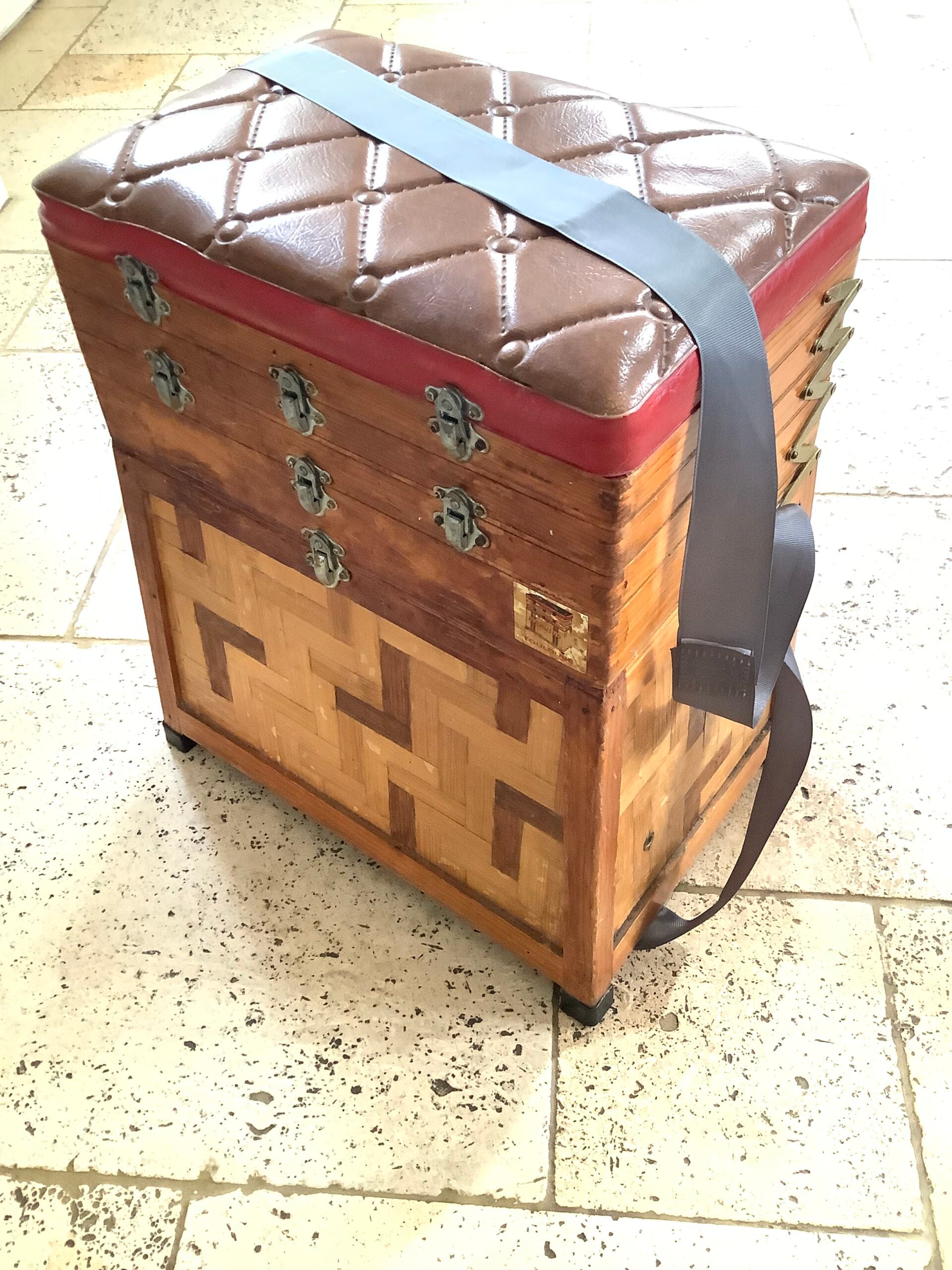 antique wooden tackle boxes Vintage Retro Fisherman’s Seat Tackle Box