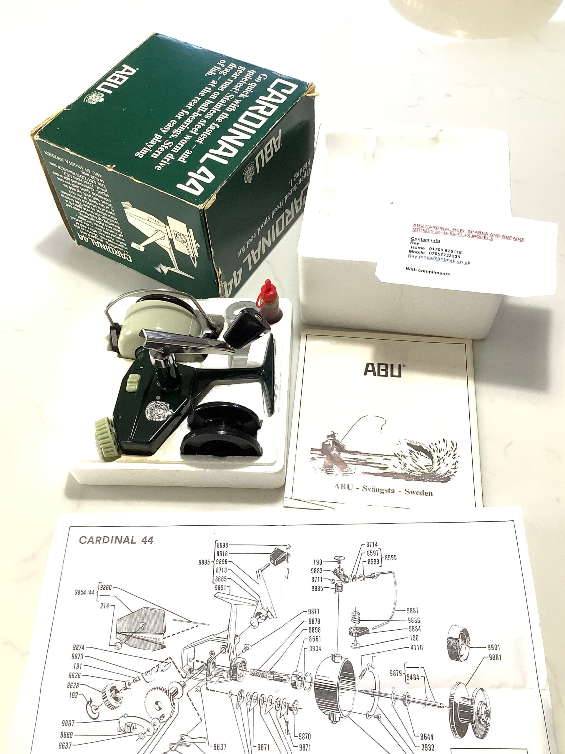 Vintage Mint unused ABU Cardinal 44 Fixed Spool Reel