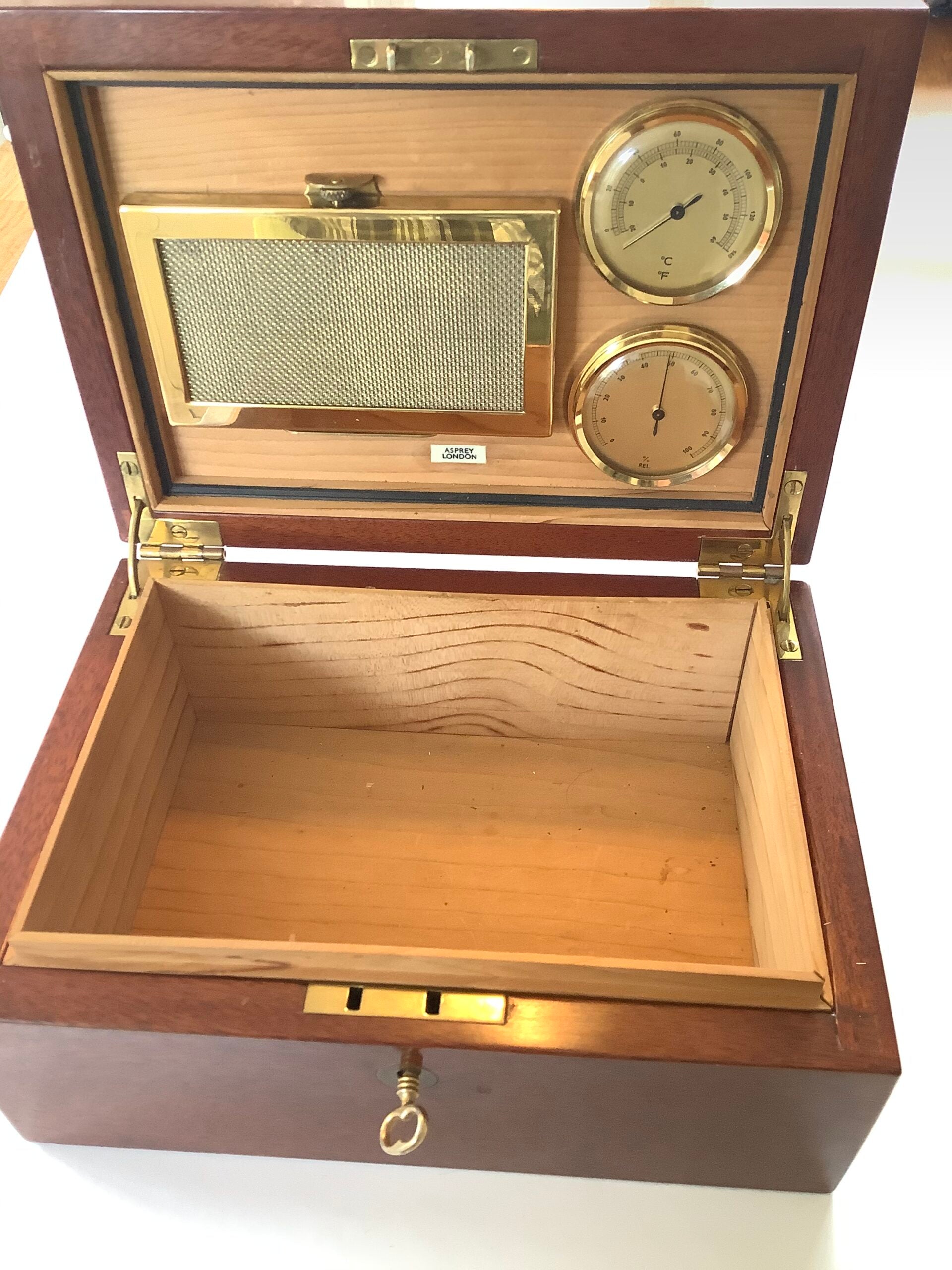 Vintage Asprey Of London Cigar Humidor Smokers Cabinet