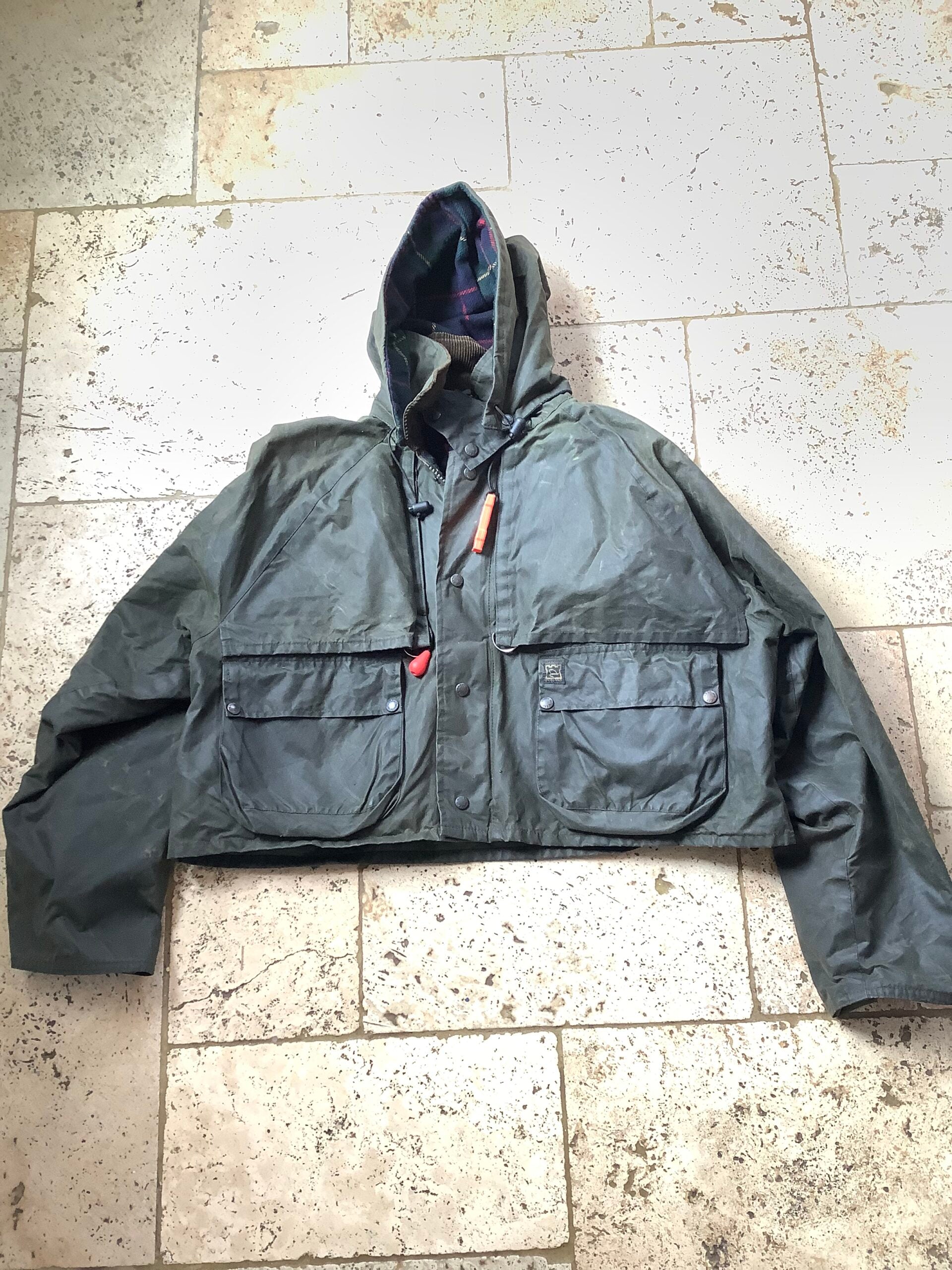 Hardy Bros Wax Wading Jacket with in built floatation device.