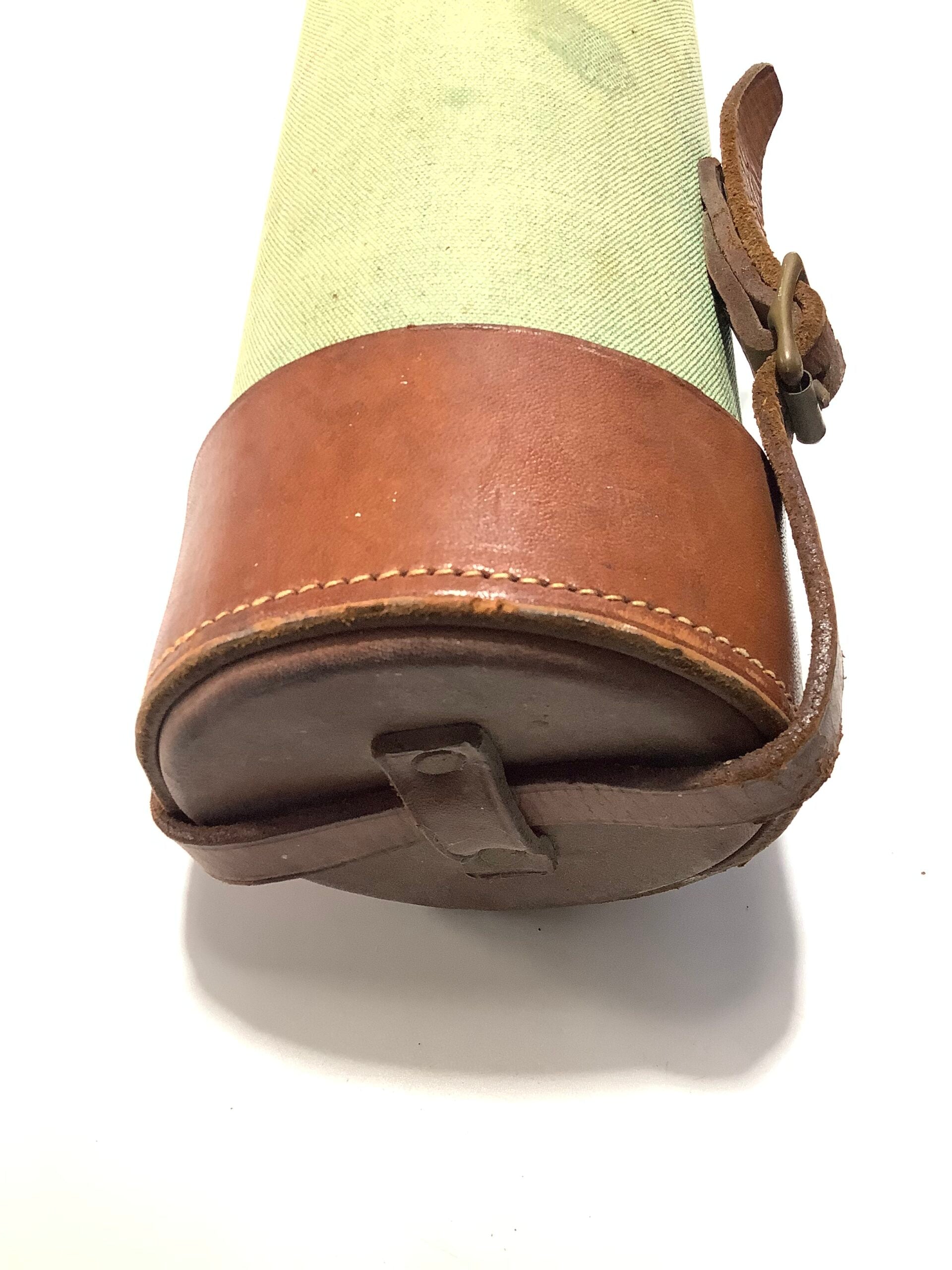 Antique Canvas Leather Capped Rod Carrier