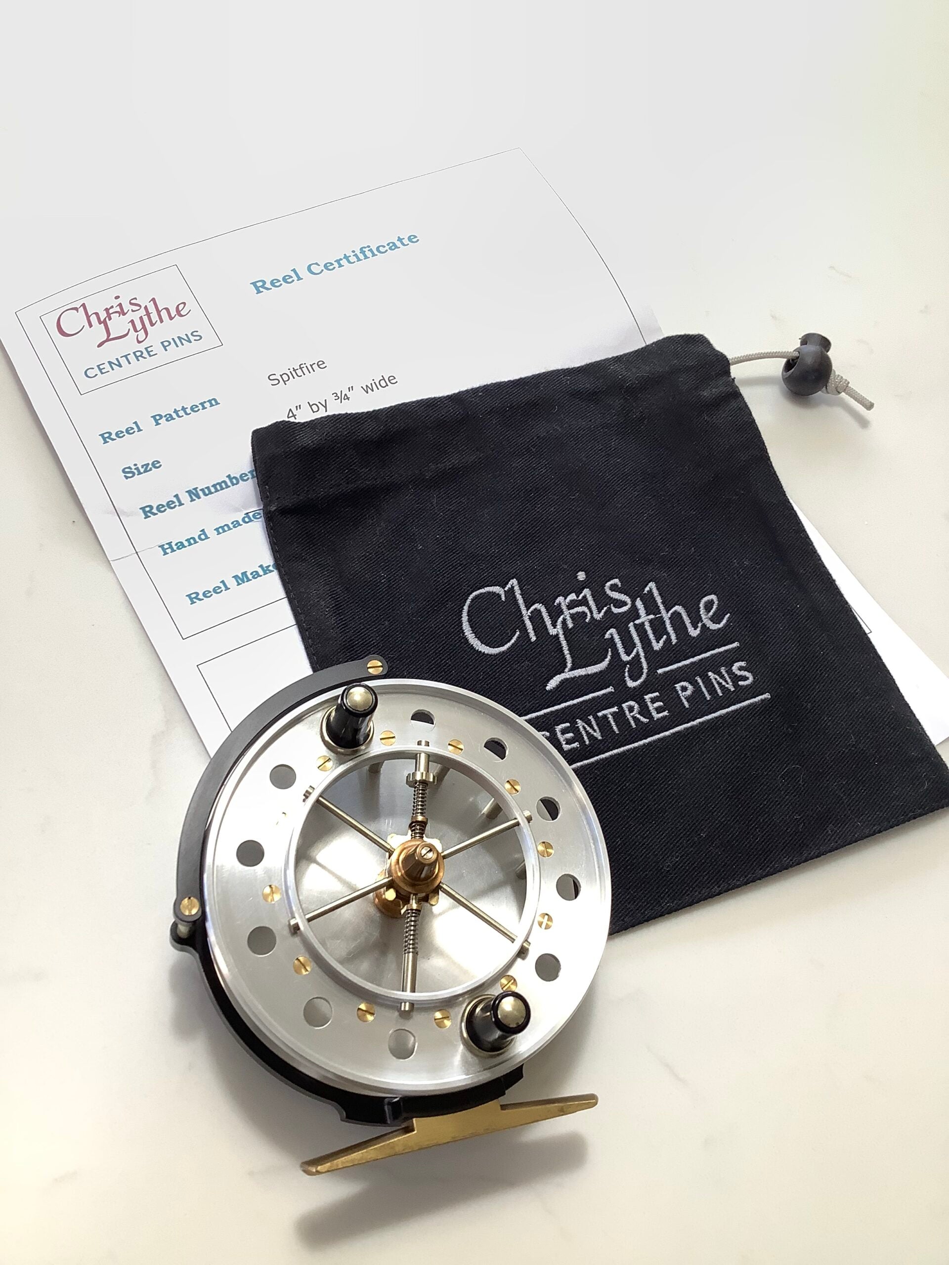 Limited Edition Chris Lythe “ SPITFIRE “ Centrepin – Antique & Vintage Fishing Tackle