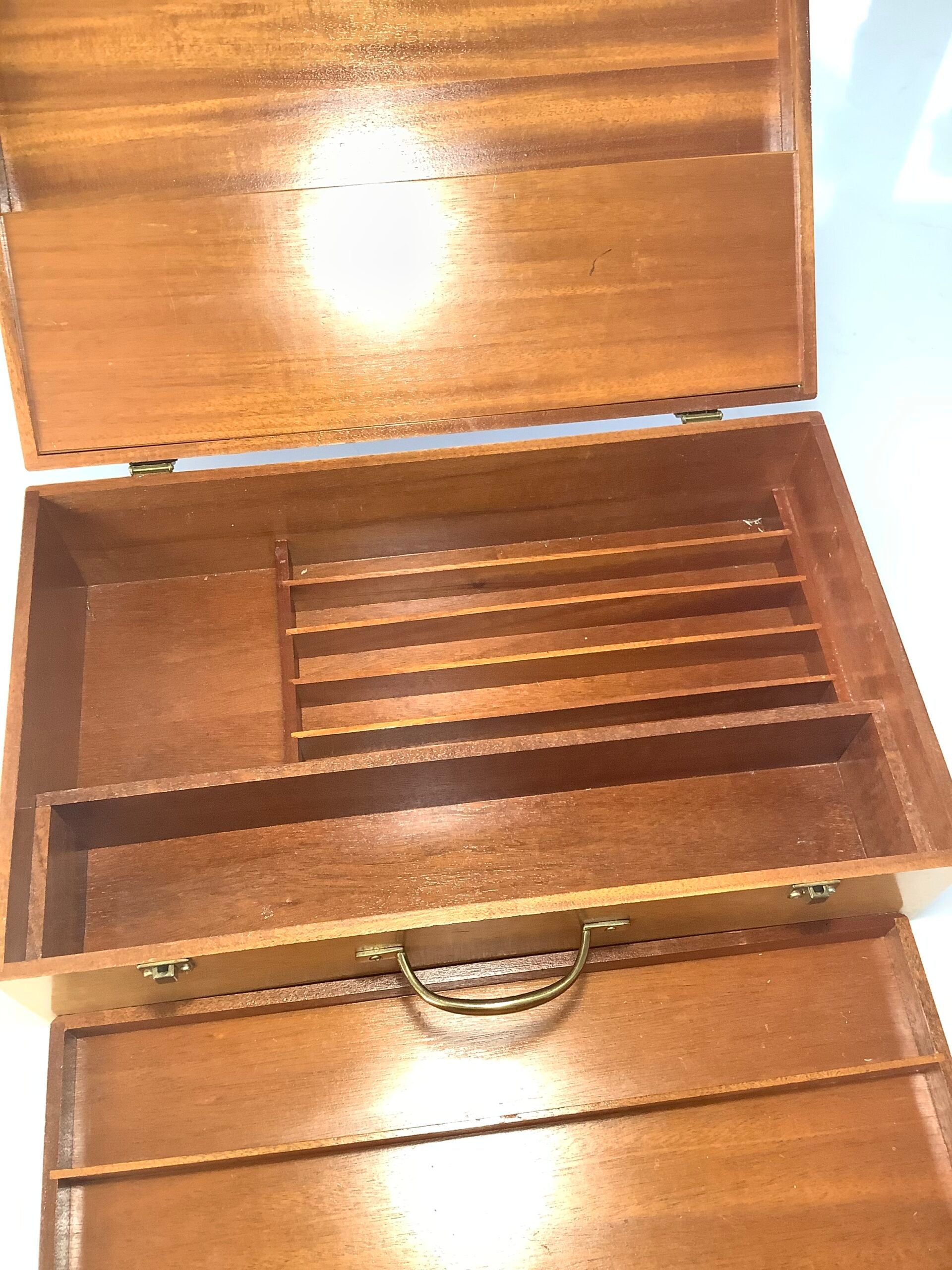 Richard Wheatley Large Mahogany Fly Tyers Cabinet