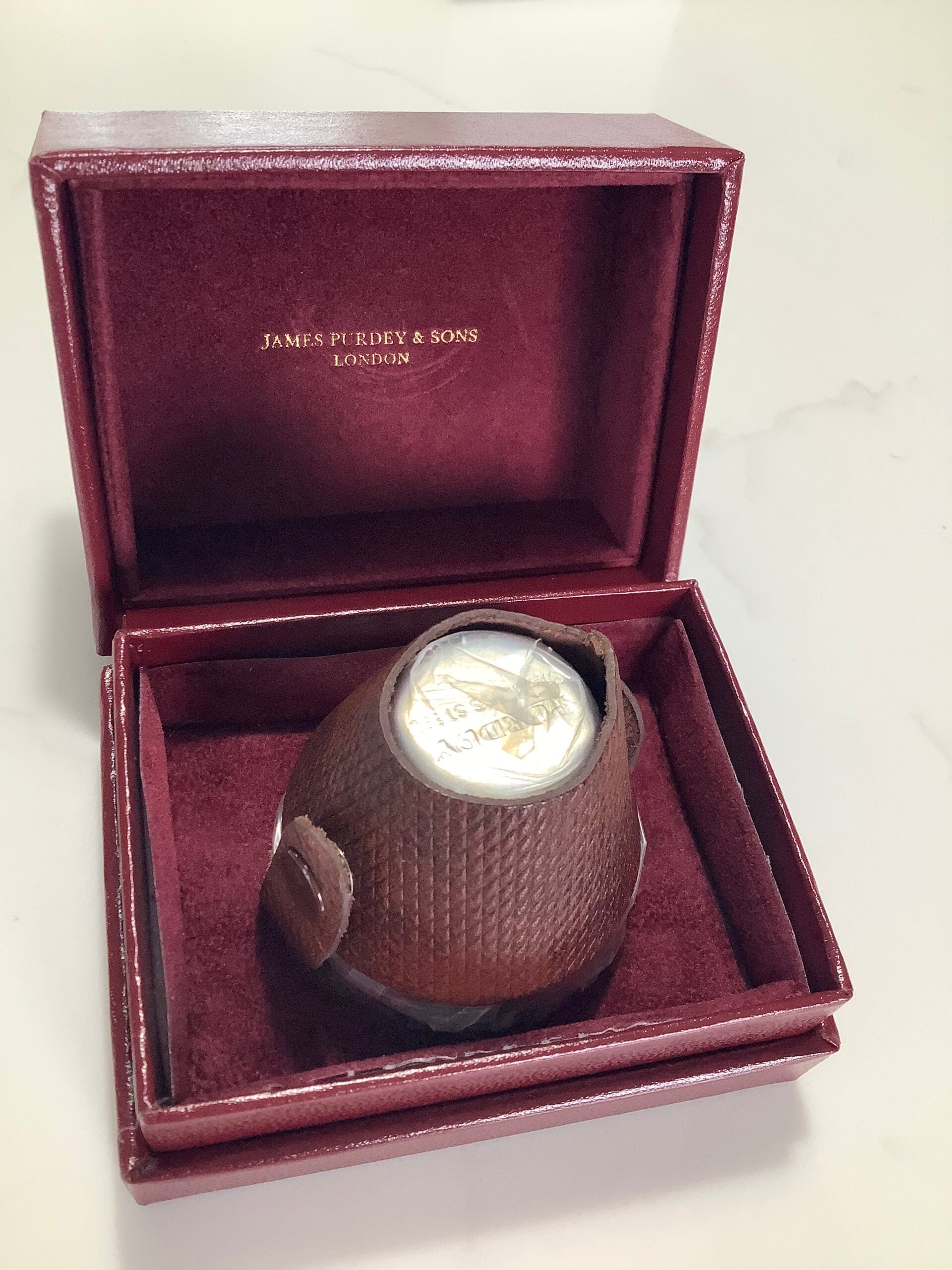 James PURDEY Pocket Shot Cups/leather Holder