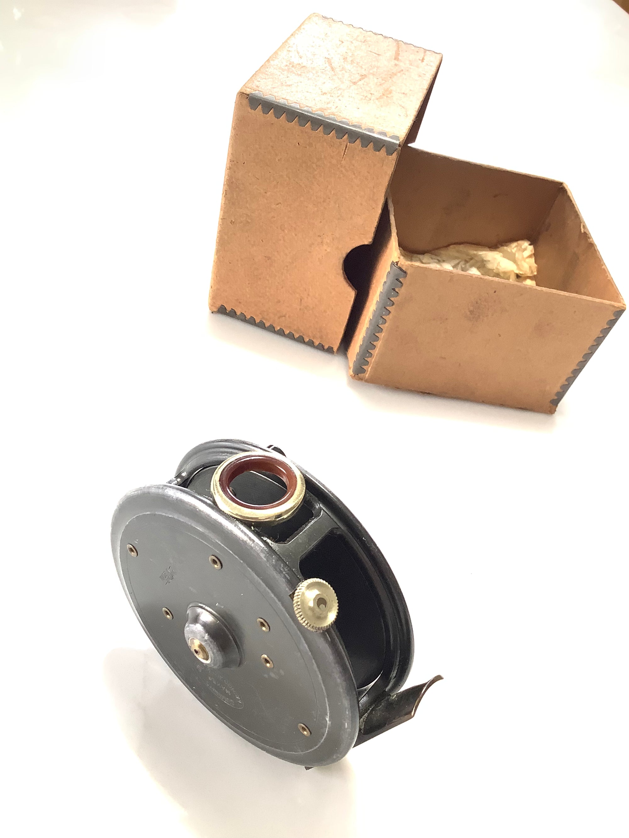 Antique RED AGATE Cummins of Bishop Auckland “STANLEY” Fly Reel