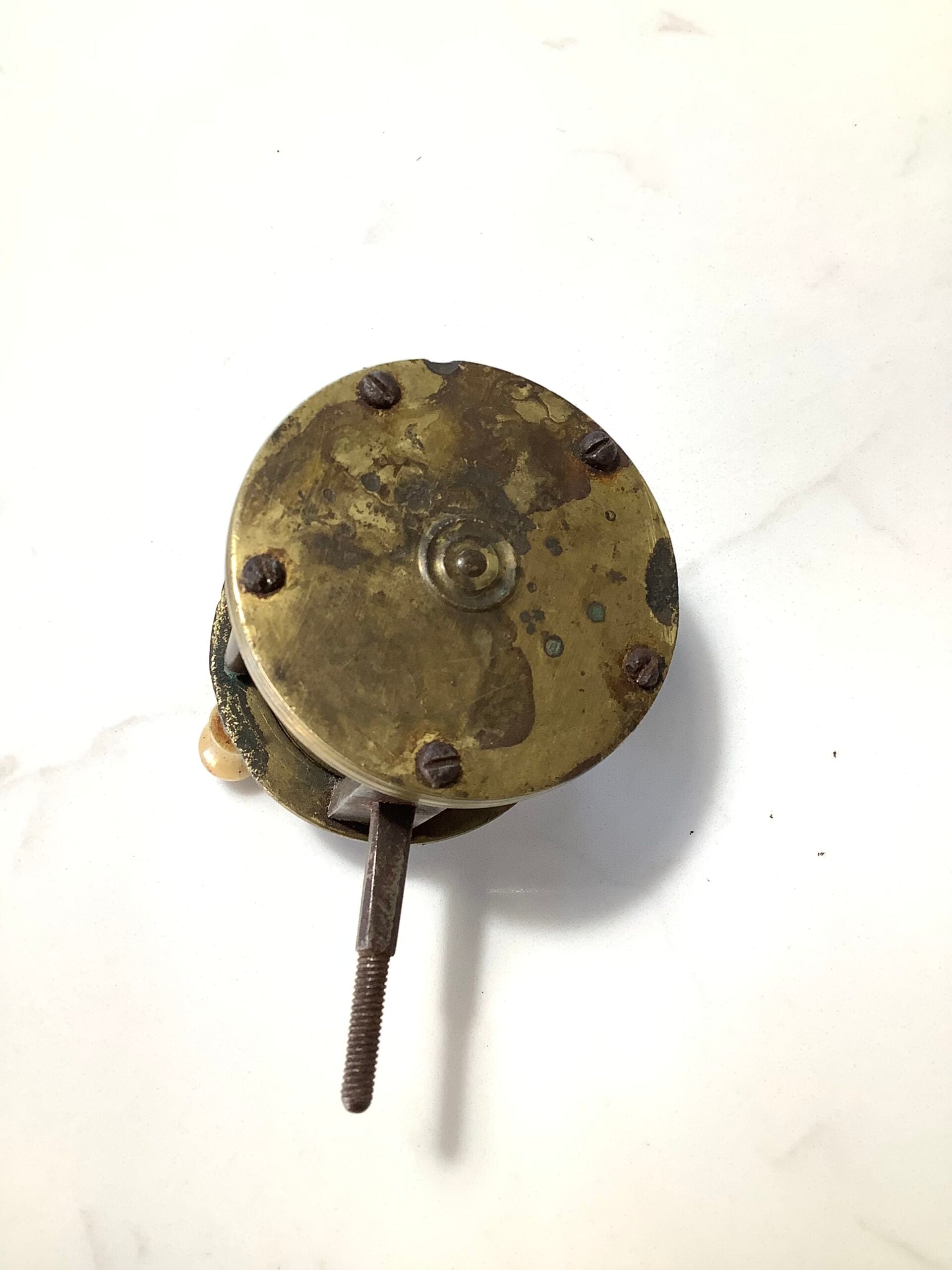 Antique very Early Brass SPIKE Winch Reel