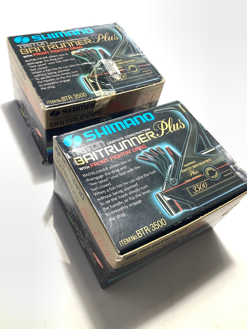 Vintage Pair SHIMANO TRITON BAITRUNNERS Plus 3500