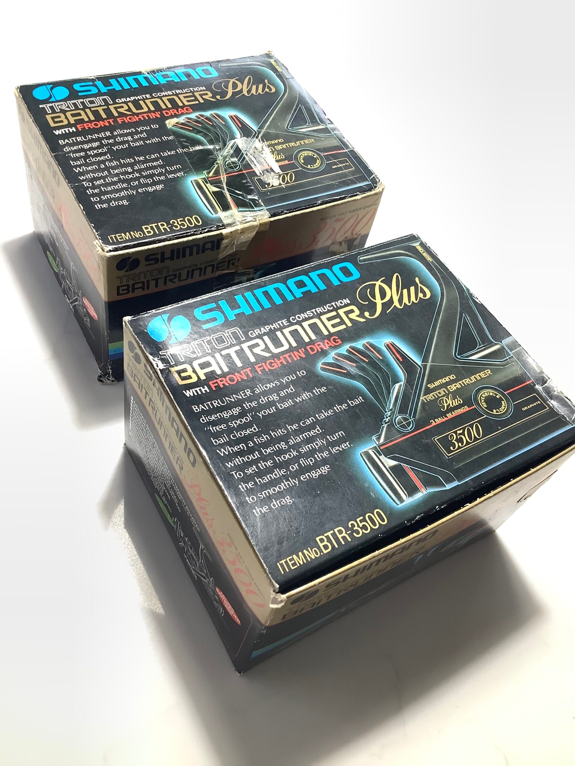 Vintage Pair SHIMANO TRITON BAITRUNNERS Plus 3500