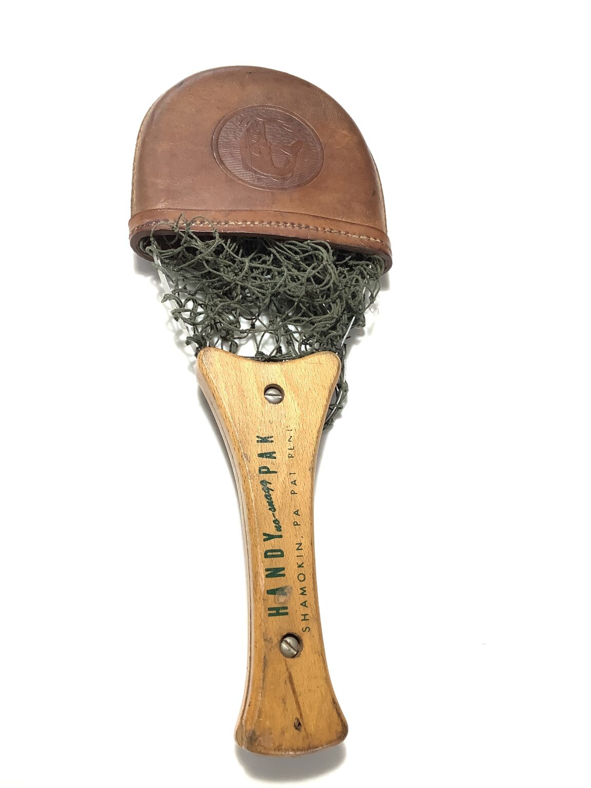 Compact Trout Fishers Net with Leather Carry case