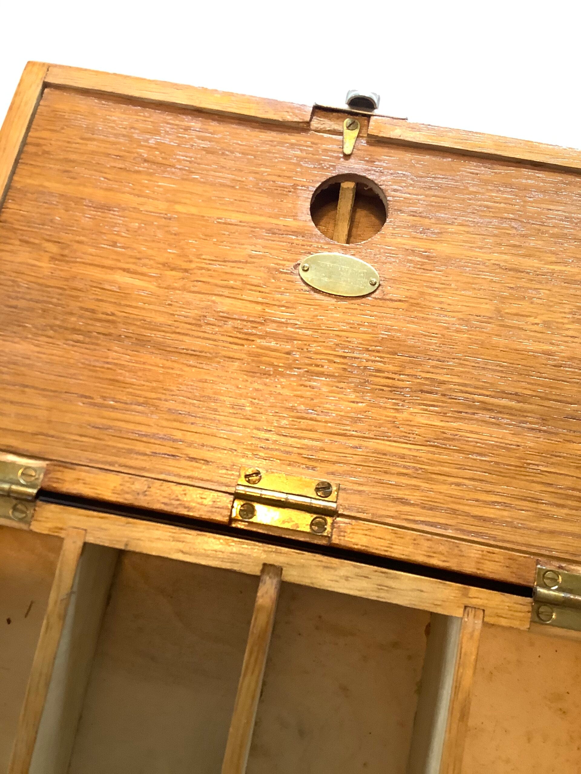 Vintage Hardy Bros Oak Tackle box