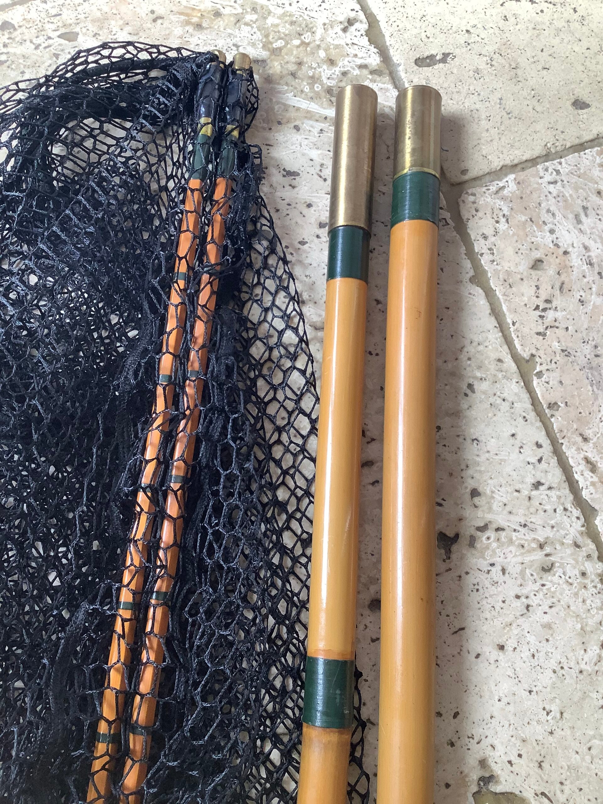 Hand built Tonkin Cane Landing Net by Dave Austin belonged to Martin James M.B.E