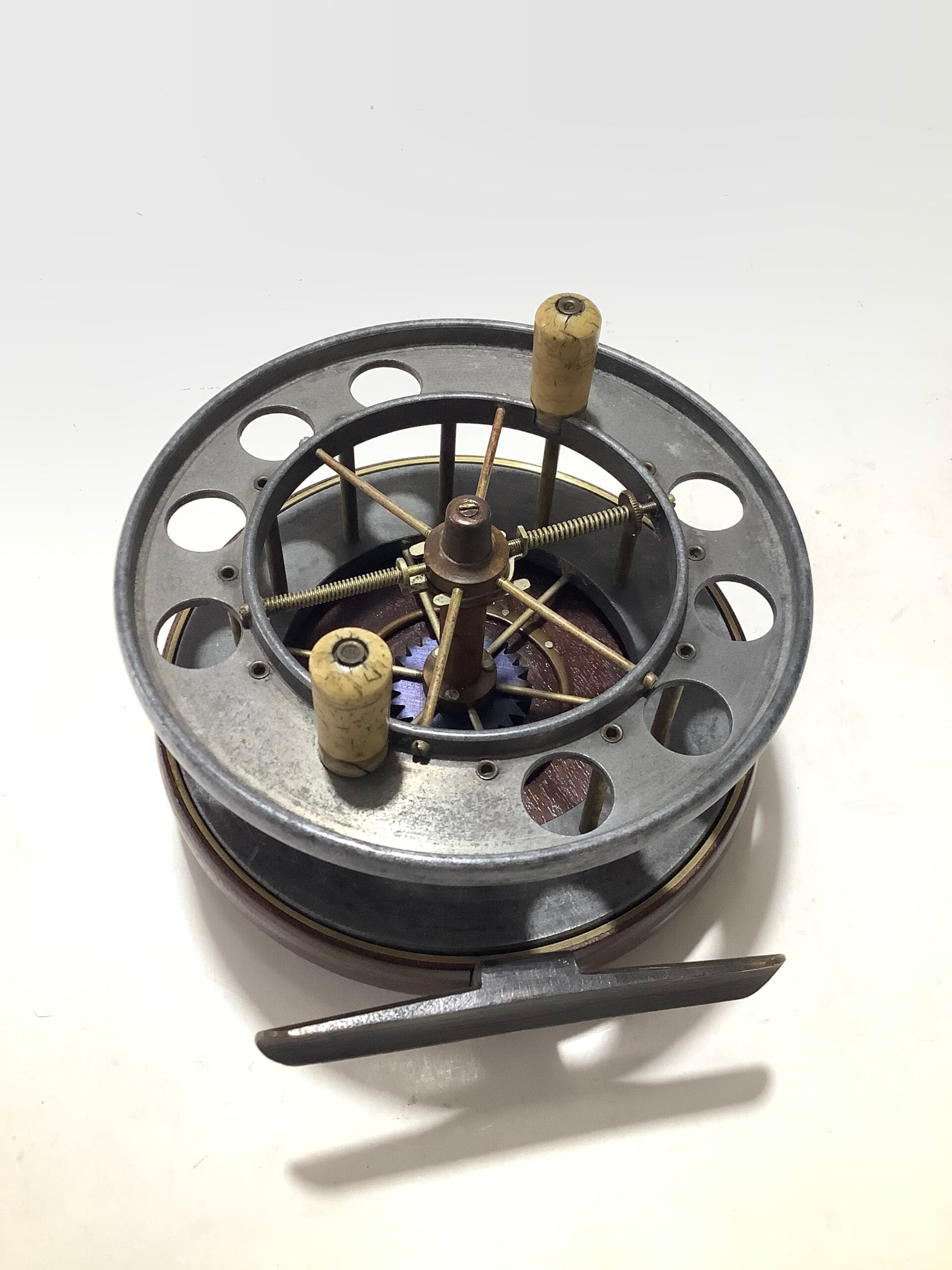 Very Scarce Antique ALLCOCK “ Improved Coxon Aerial “ Centrepin – Antique & Vintage Fishing Tackle