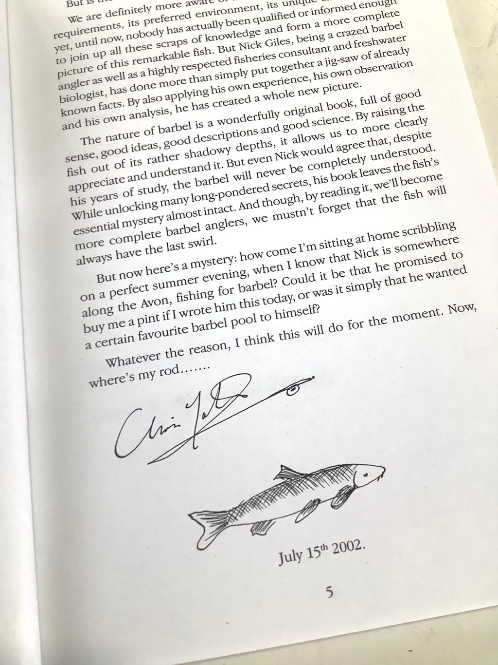 THE NATURE OF BARBEL By Nick Giles