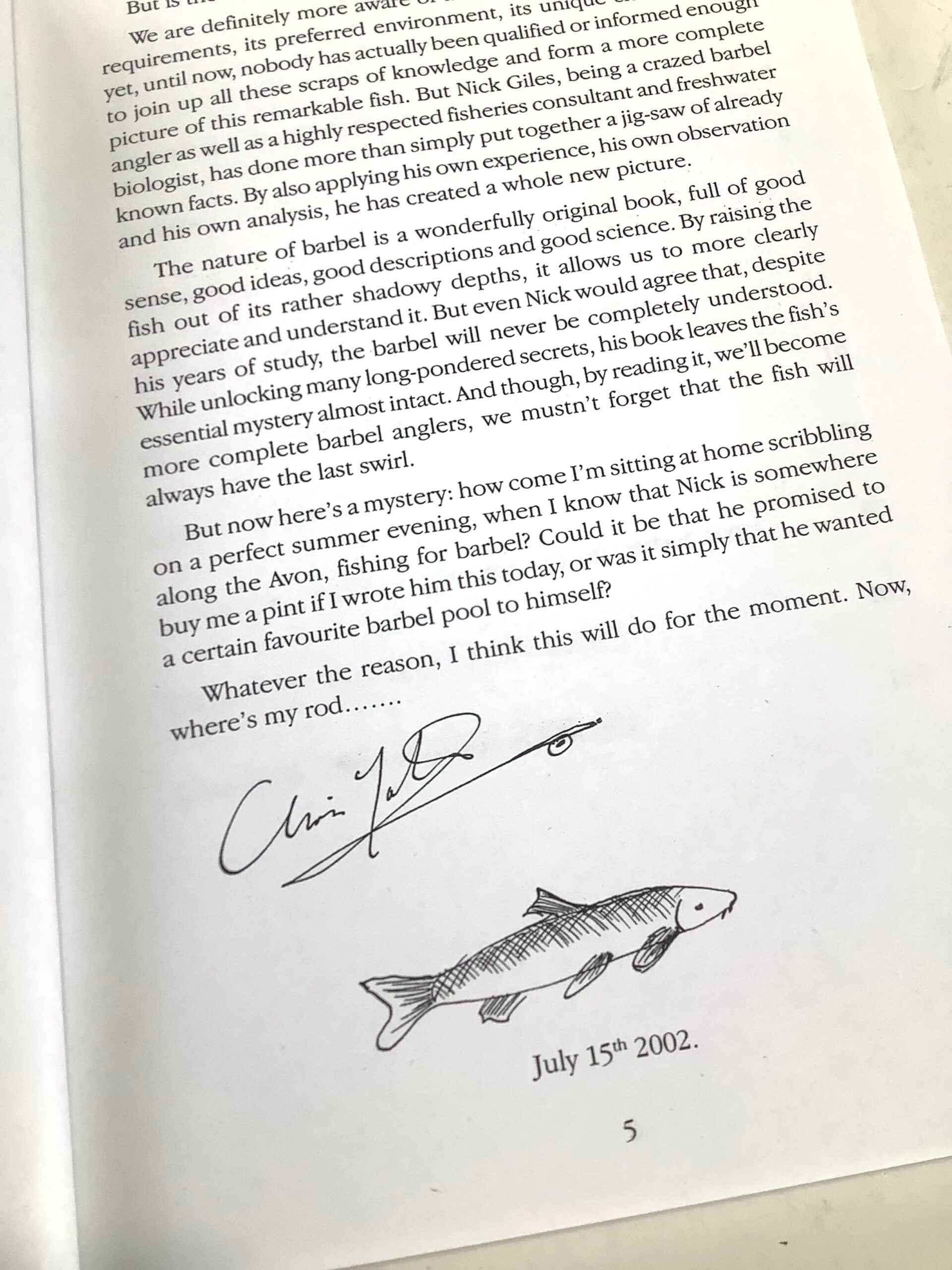THE NATURE OF BARBEL By Nick Giles
