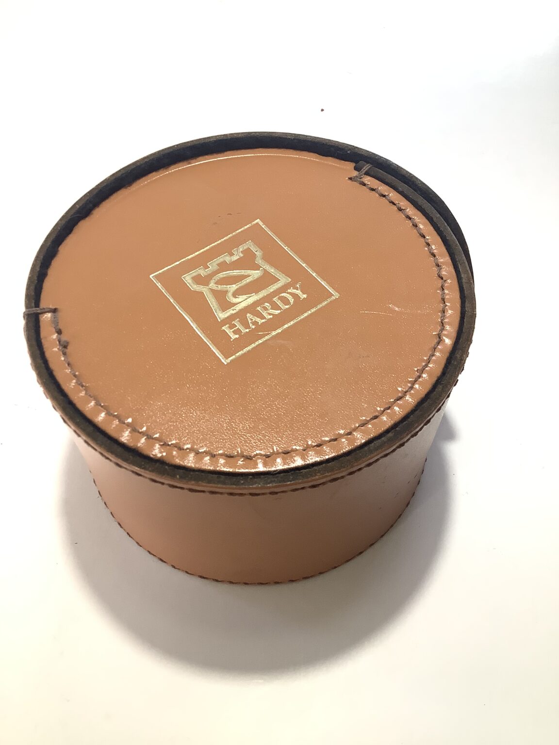LARGE HARDY BROS LEATHER REEL CASE