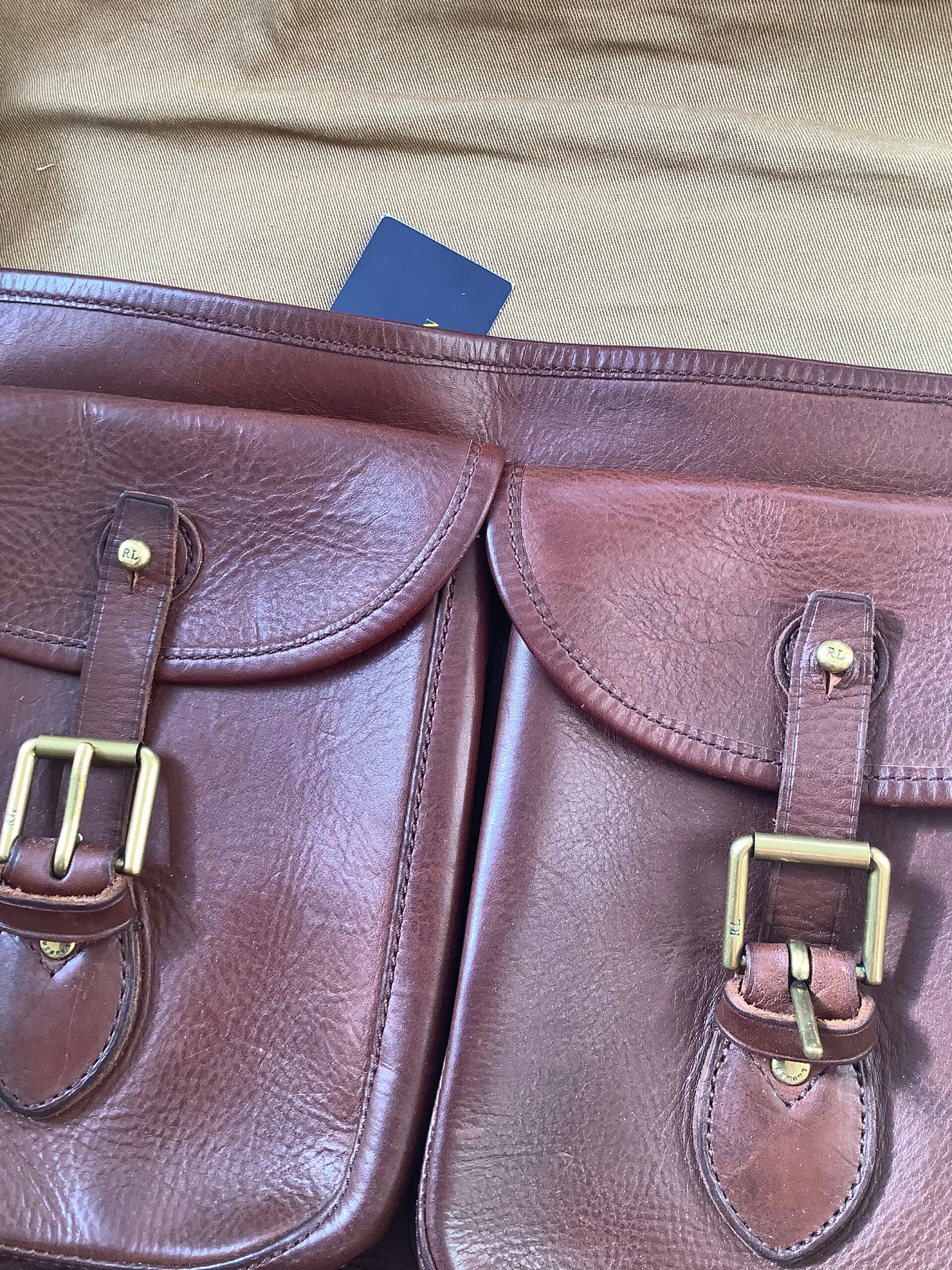 Rare Ralph Lauren “Heritage Fisherman’s” Bag Full leather New with Tags