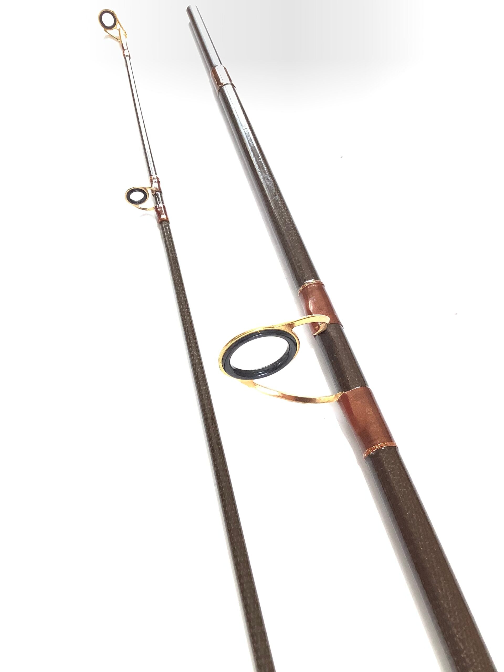 A Bespoke Special Built North Western Gold Plated Ringed 8ft Stalking Rod