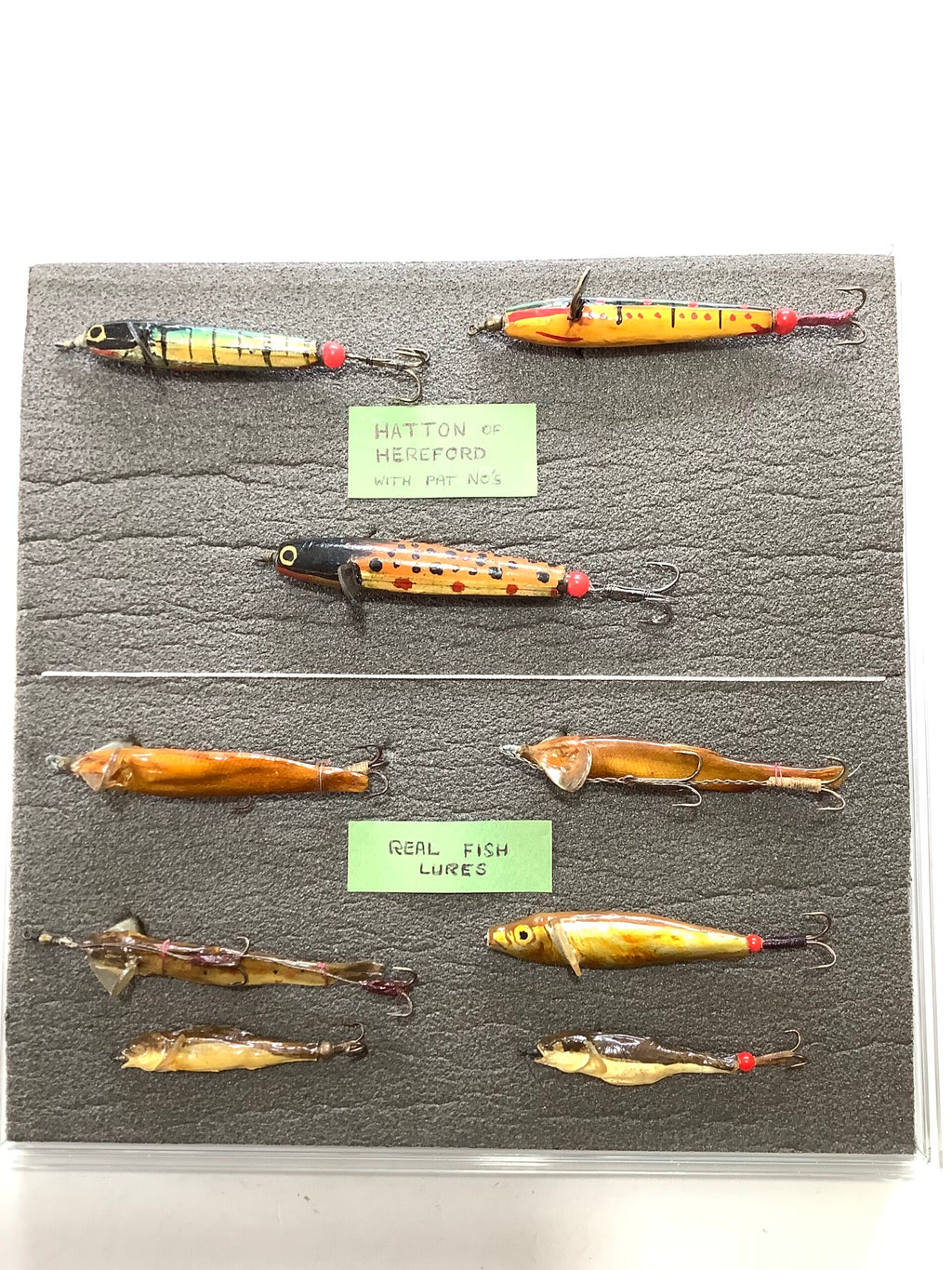 Rare Antique HATTON OF HEREFORD Minnow lures and Real Fish Lures
