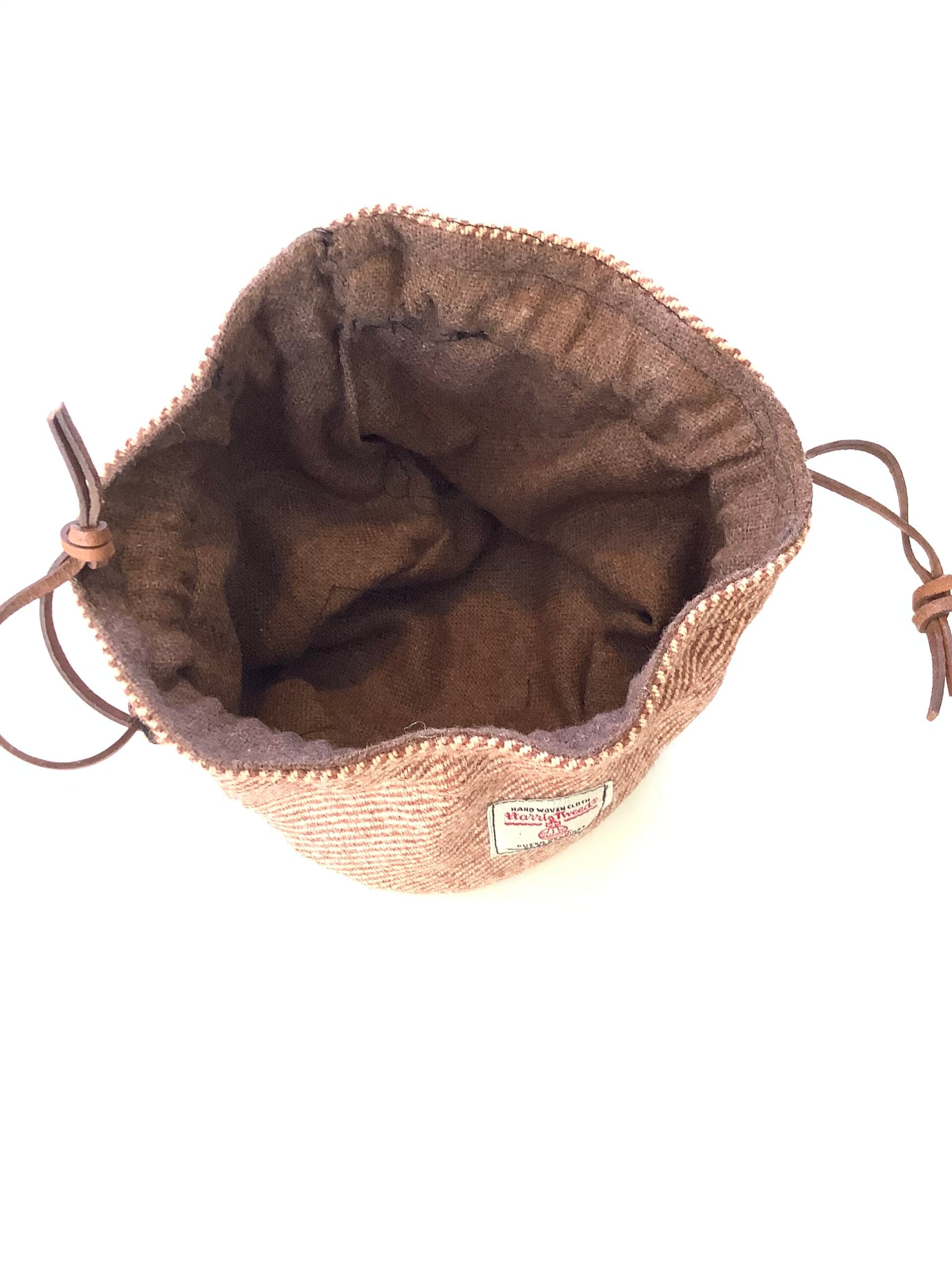 NEW Harris Tweed Fishing Reel Pokey Bag