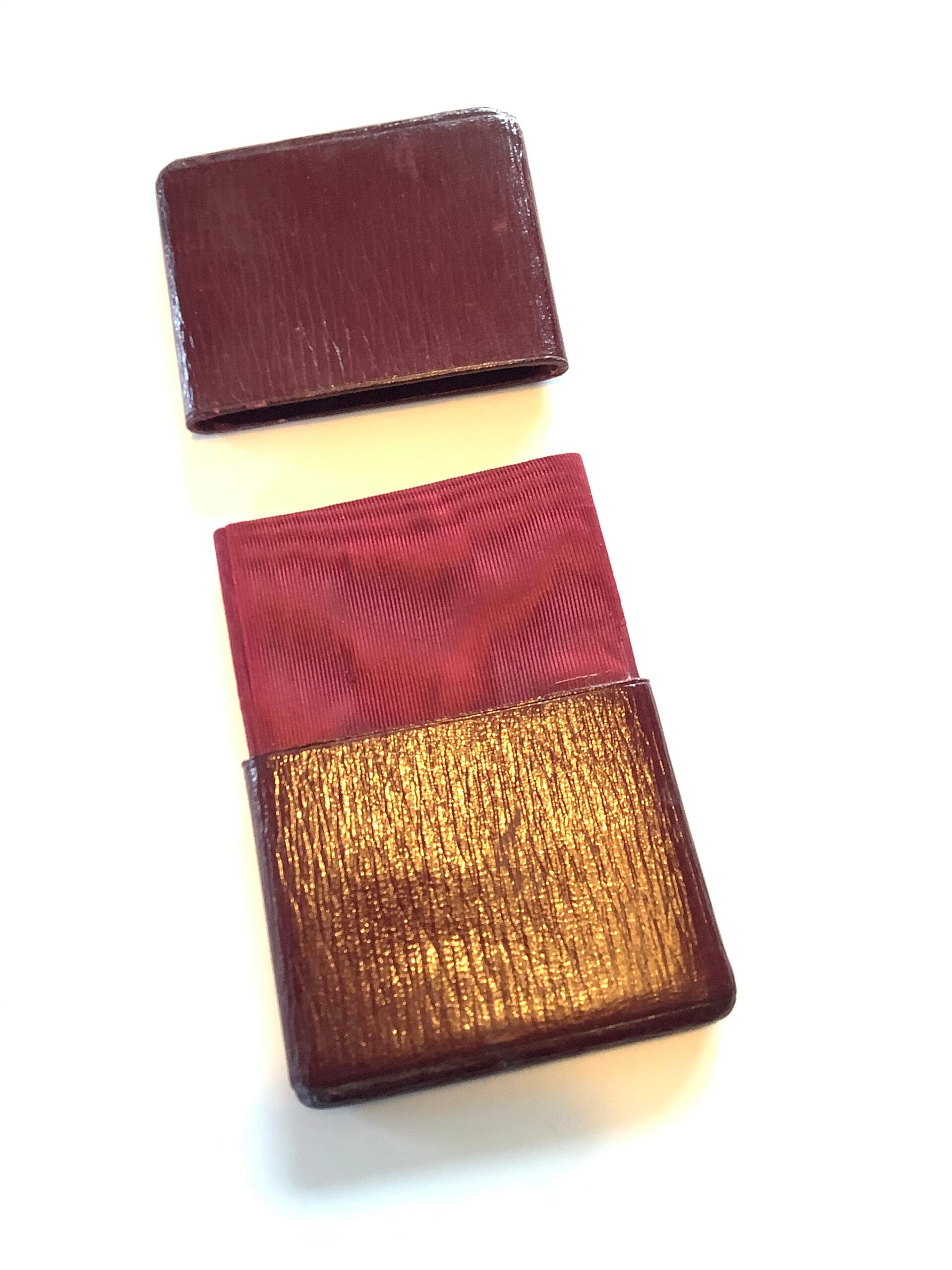 Antique Leather Mappin Webb Card holder and address book