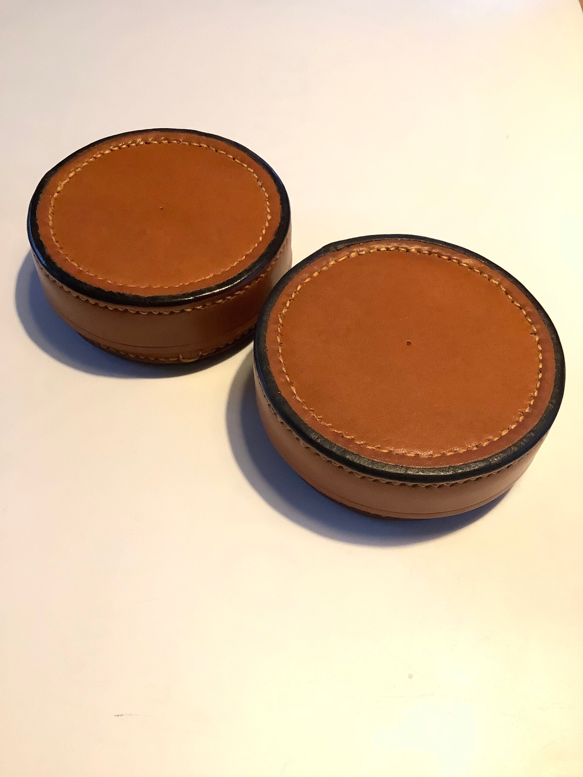 Peter Loam Hand crafted leather reel spool holders