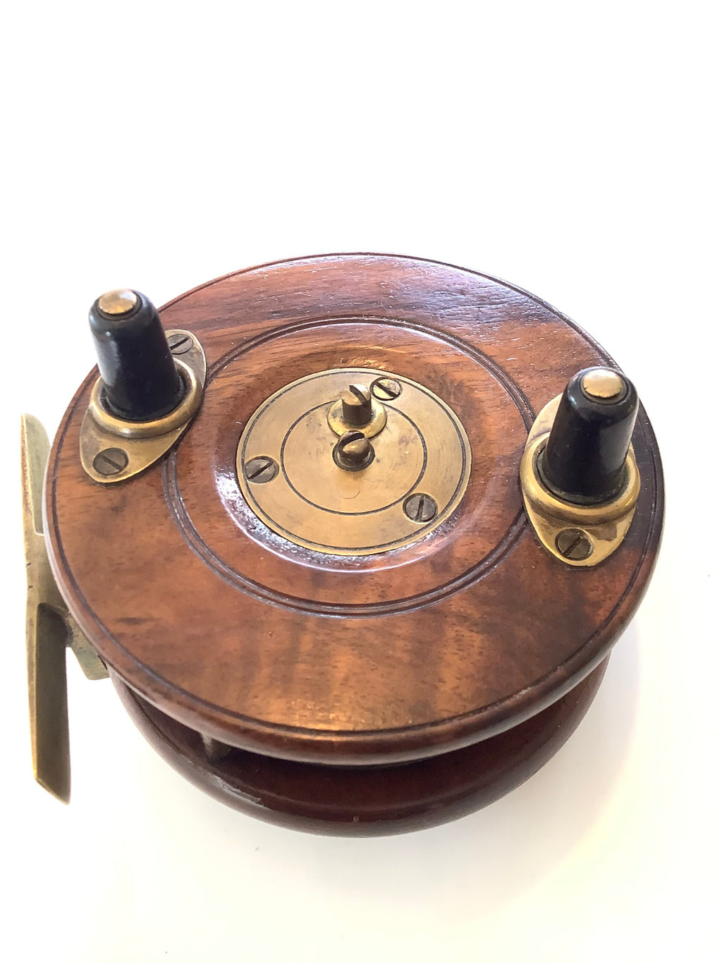 Antique Rare Eggington of Merton Fish Tail Back Slater Latch Reel