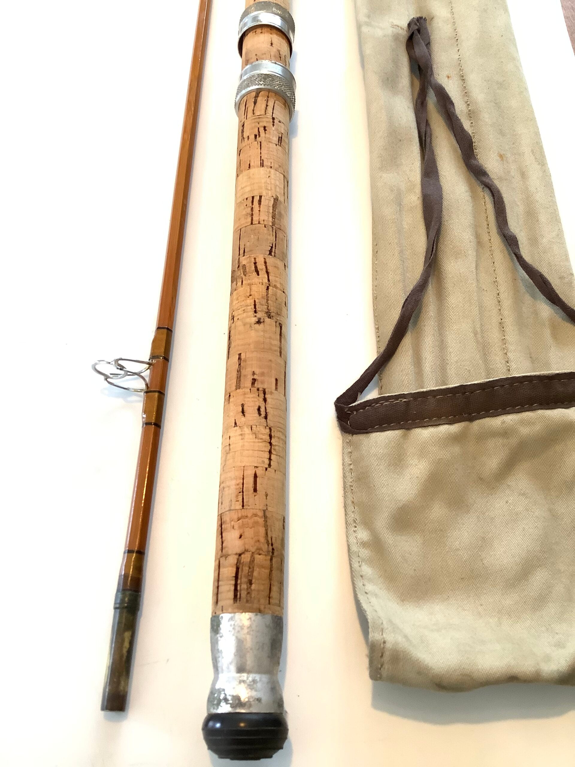 Rare Benwoods  of London Built cane 8ft Special Rod
