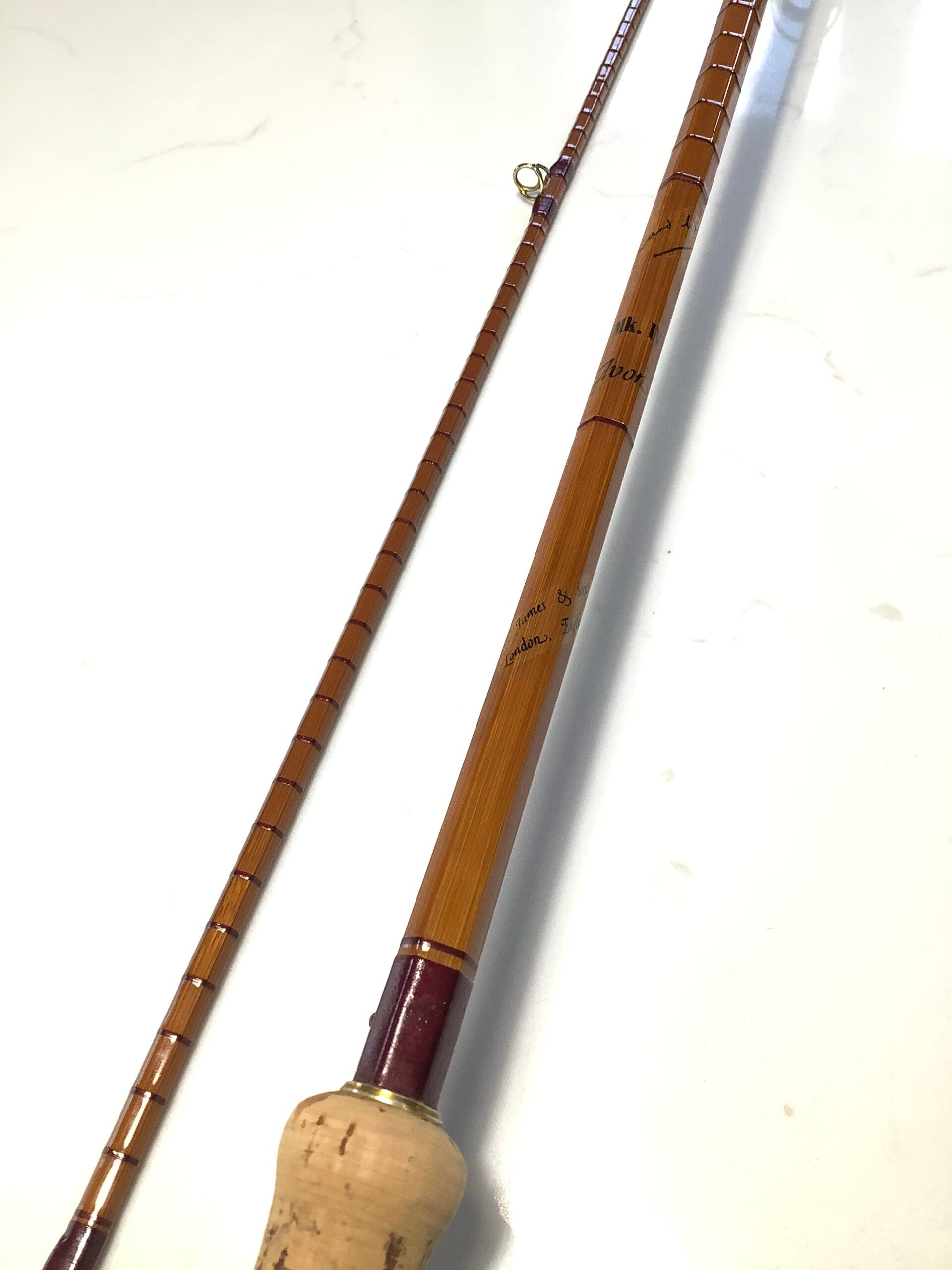 Excellent B.JAMES Richard Walker MKIV AVON Built cane Rod